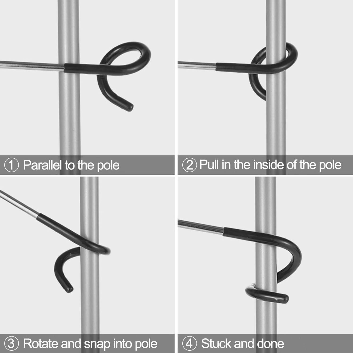 Ganchos para Comedero de Aves Anranmm - 2 Piezas de Acero Negro