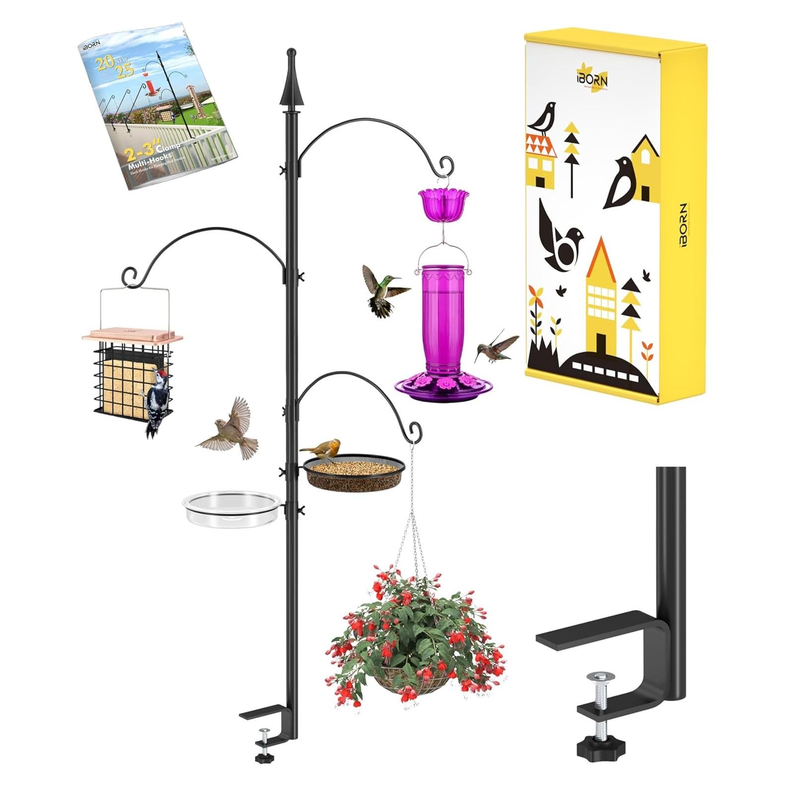 iBorn Poste para Comedero de Aves de Deck 45" (114.3 cm) Metal