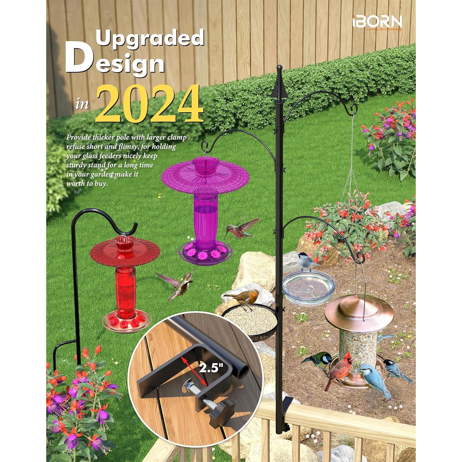 iBorn Poste para Comedero de Aves de Deck 45" (114.3 cm) Metal
