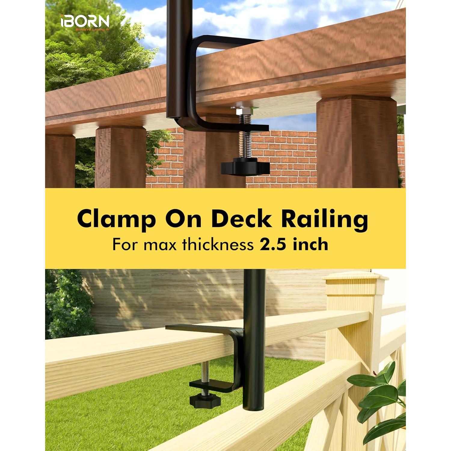 iBorn Poste para Comedero de Aves de Deck 45" (114.3 cm) Metal