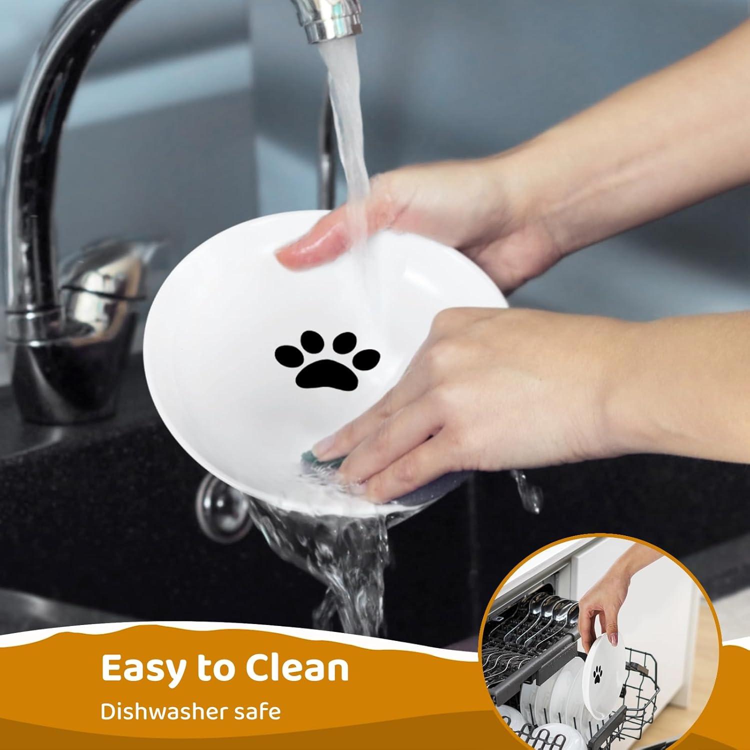 Plato de Cerámica para Gatos Peppapet 15cm - Antifatiga Bigotes