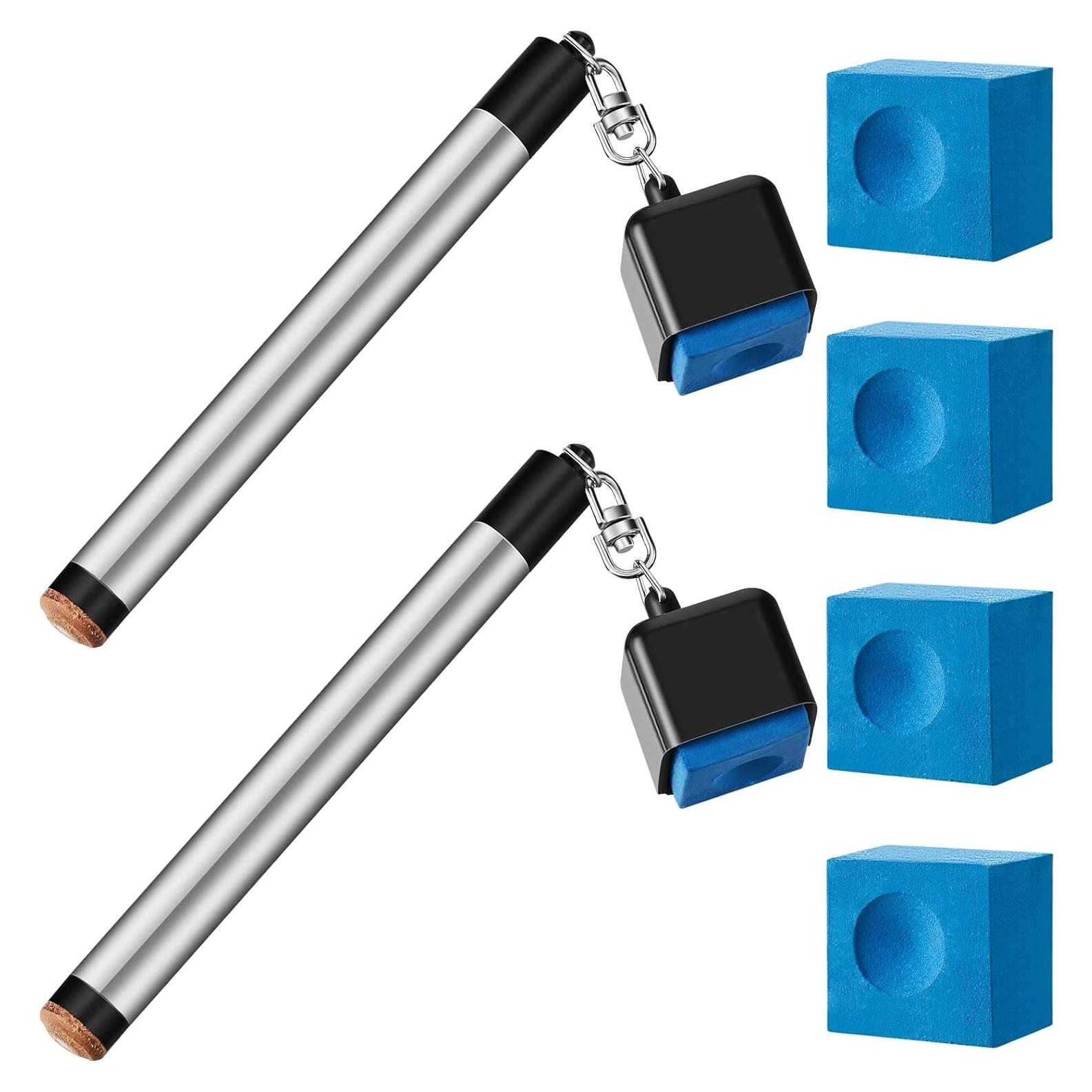 Soporte de Tiza para Taco de Billar Meooeck 2 en 1 Portátil