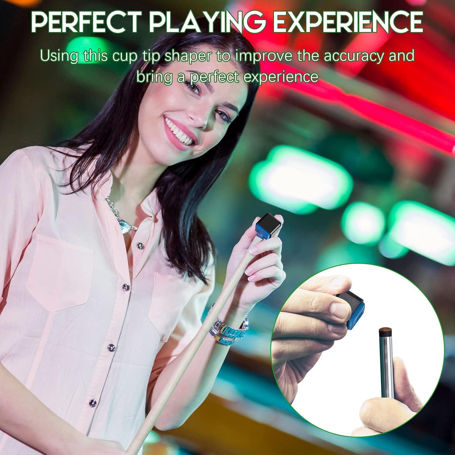 Soporte de Tiza para Taco de Billar Meooeck 2 en 1 Portátil