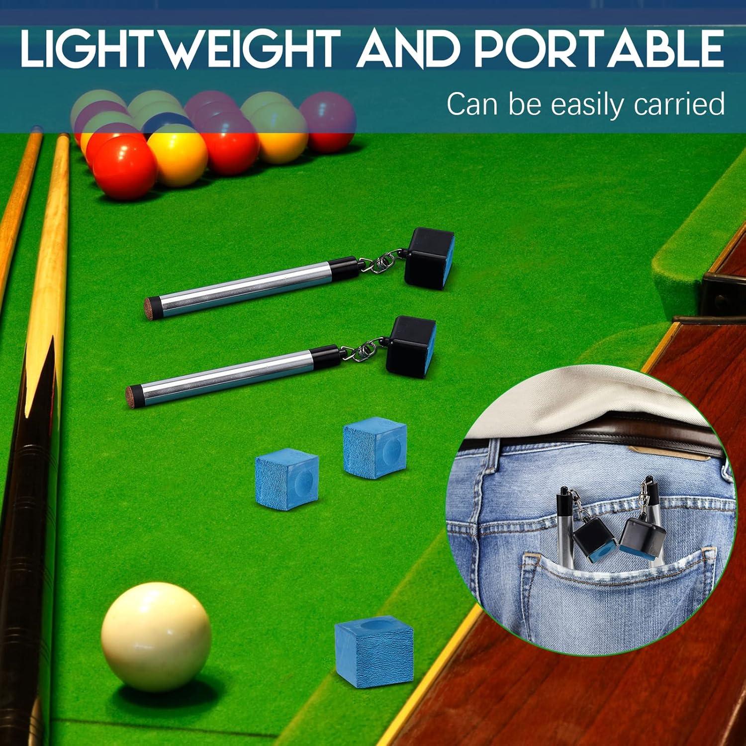 Soporte de Tiza para Taco de Billar Meooeck 2 en 1 Portátil