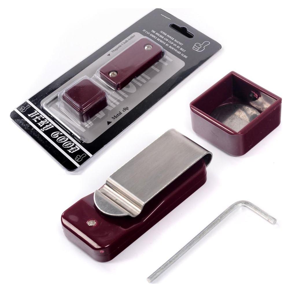 Soporte Magnético para Tiza de Billar CUESOUL Rojo