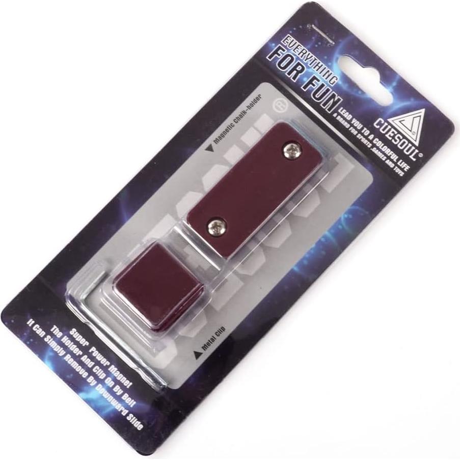 Soporte Magnético para Tiza de Billar CUESOUL Rojo