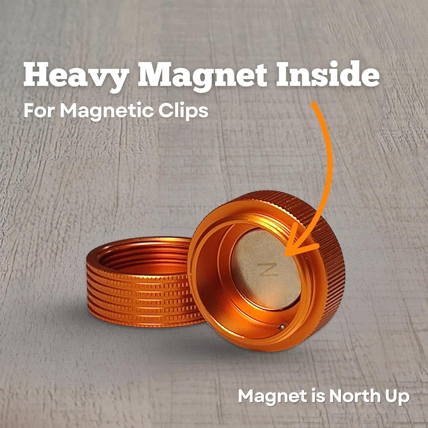 Soporte de Tiza Magnético Cru5h Billiards V10 Naranja