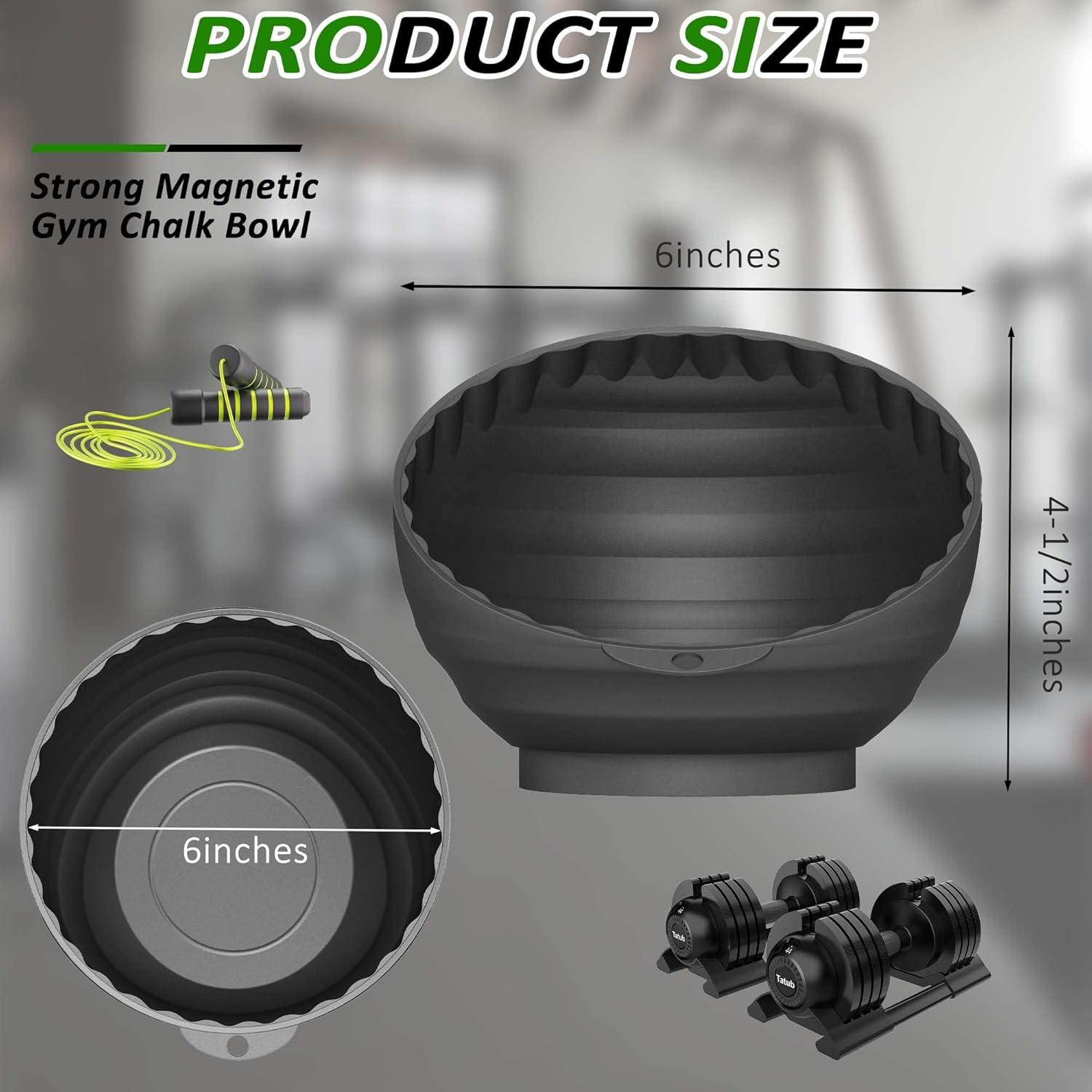 Contenedor de Tiza de Gimnasio HAIRUNFU Negro Magnético 0.45 kg