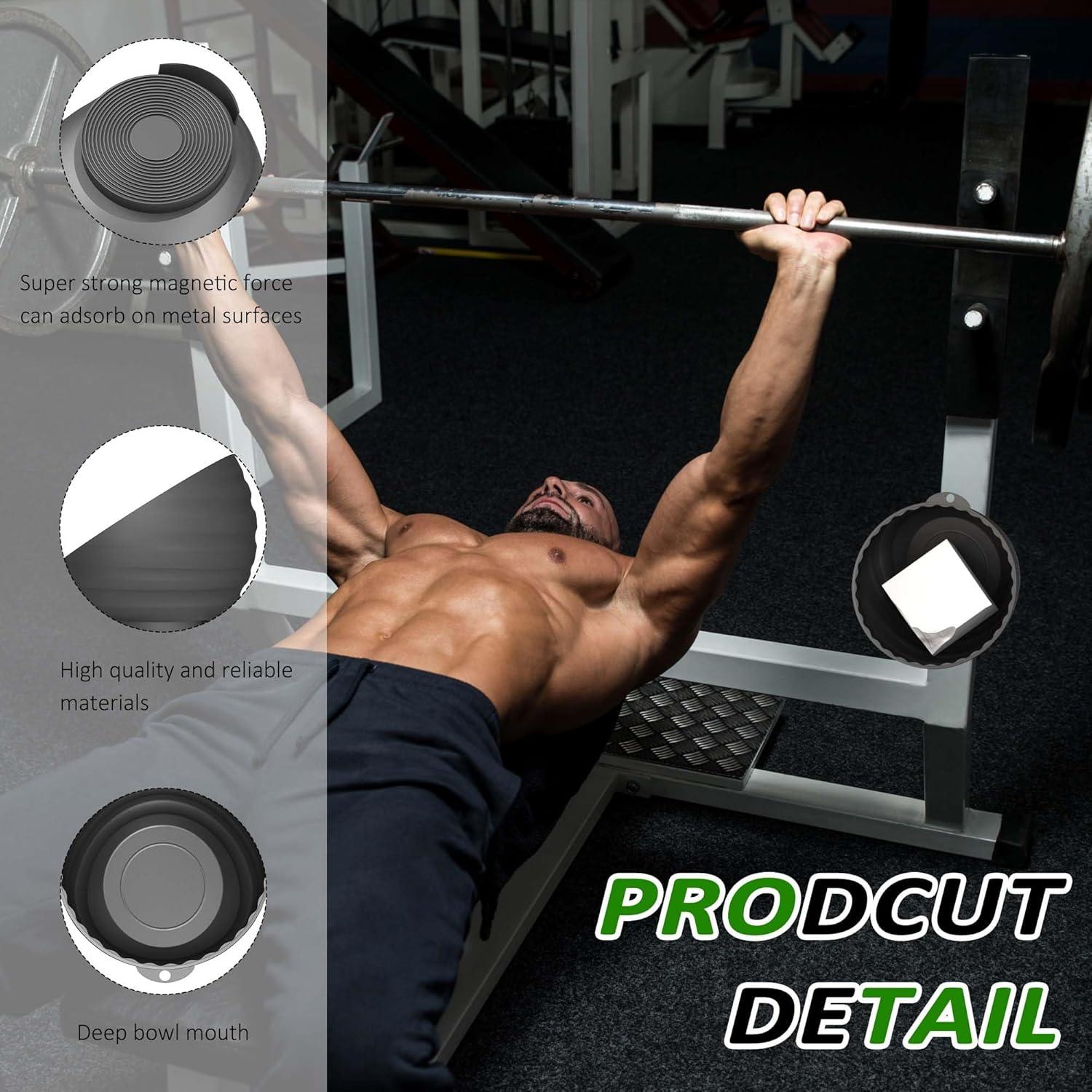 Contenedor de Tiza de Gimnasio HAIRUNFU Negro Magnético 0.45 kg