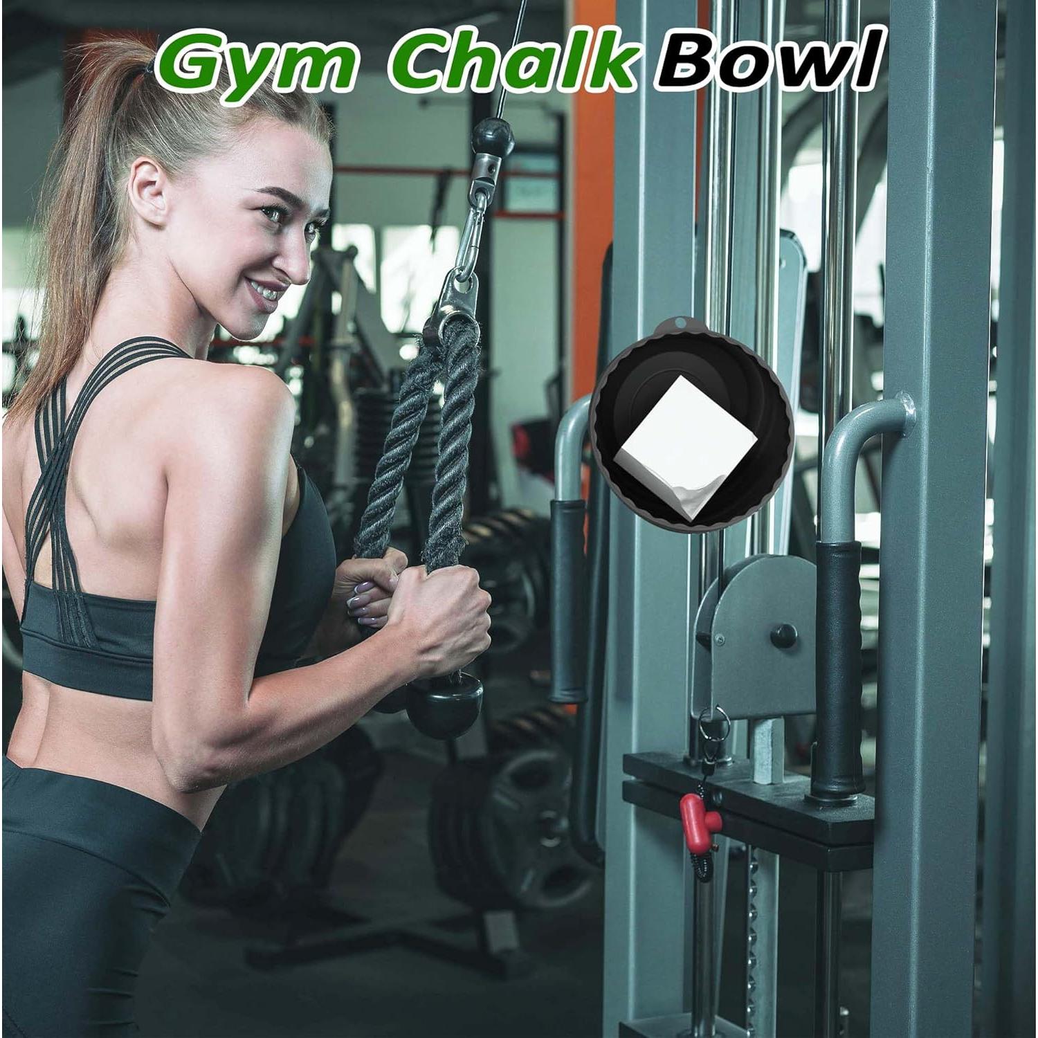 Contenedor de Tiza de Gimnasio HAIRUNFU Negro Magnético 0.45 kg