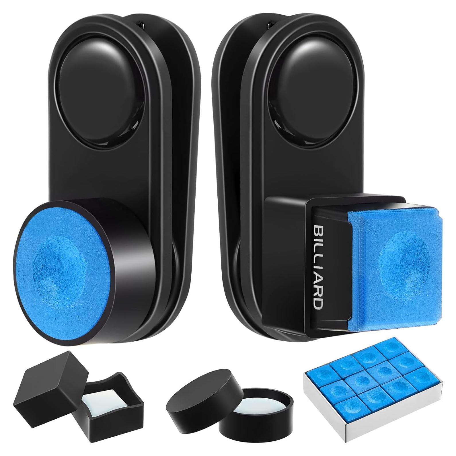 Set de Soporte Magnético y Tiza para Billar Silipull - 2 Piezas