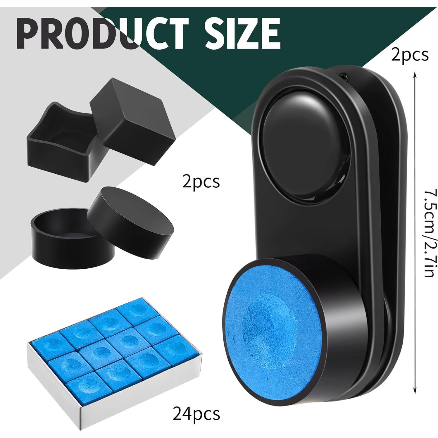 Set de Soporte Magnético y Tiza para Billar Silipull - 2 Piezas