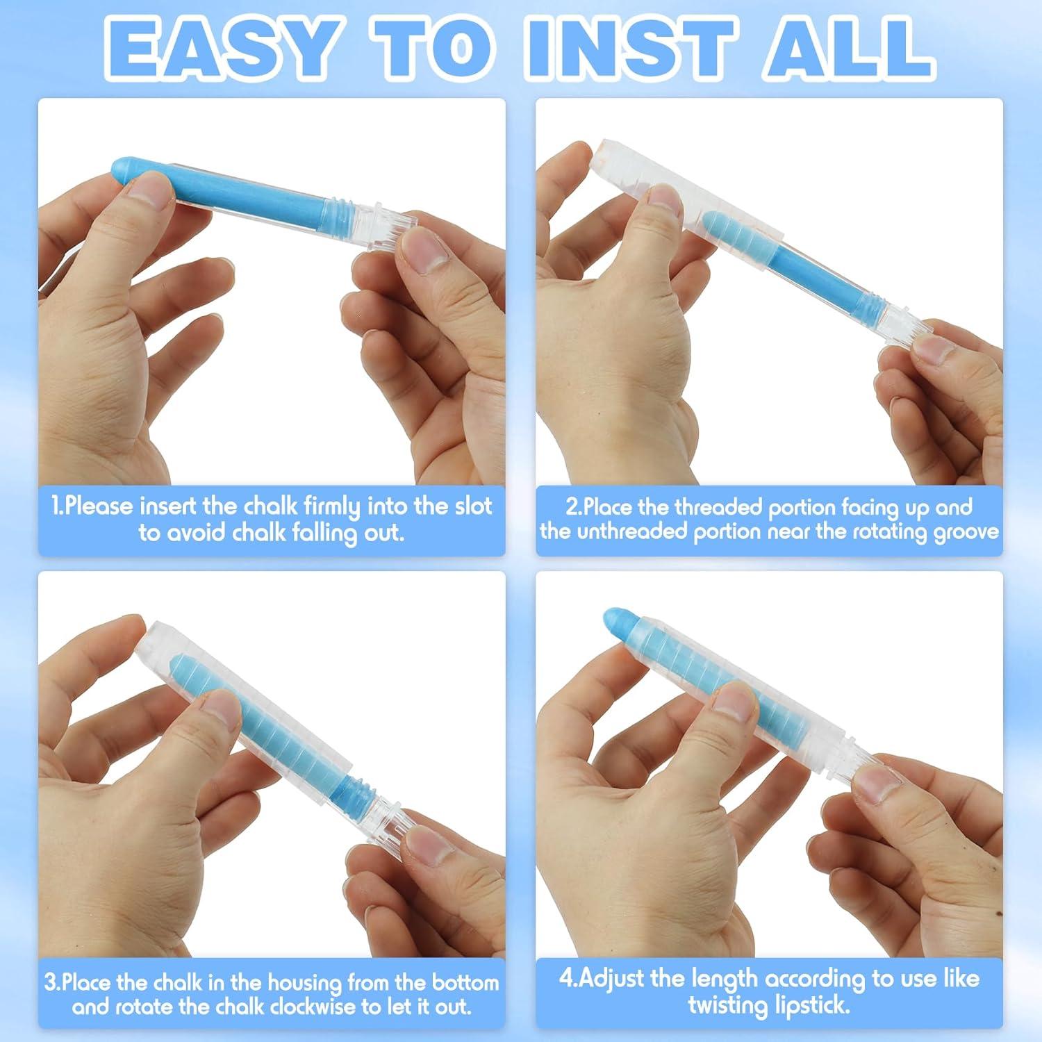 Tiza Sin Polvo Zhenbuco - Set de 12 Colores para Niños