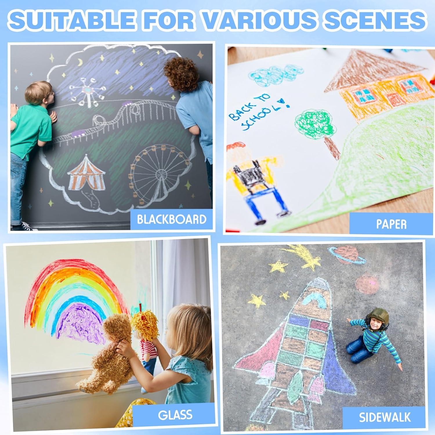 Tiza Sin Polvo Zhenbuco - Set de 12 Colores para Niños