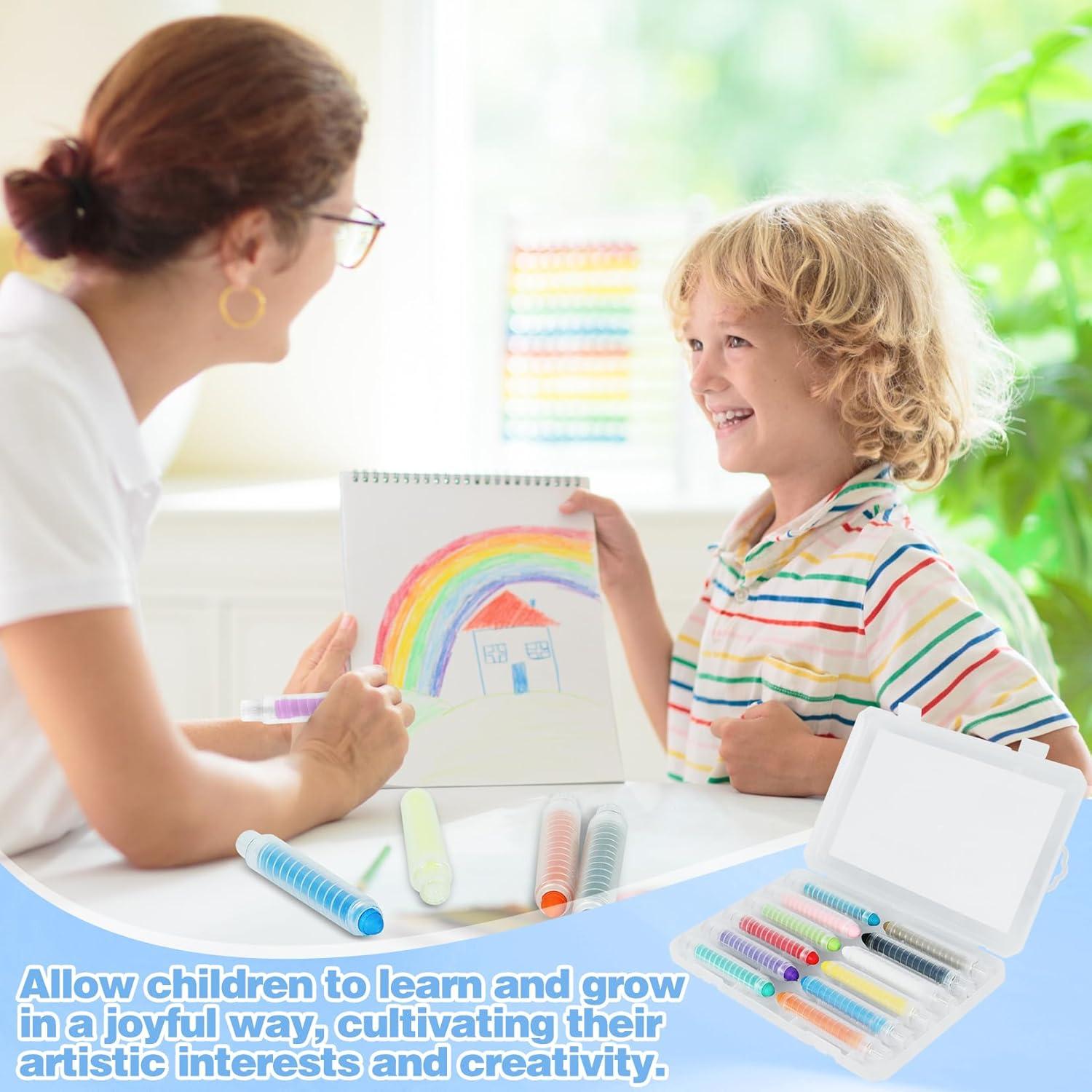 Tiza Sin Polvo Zhenbuco - Set de 12 Colores para Niños