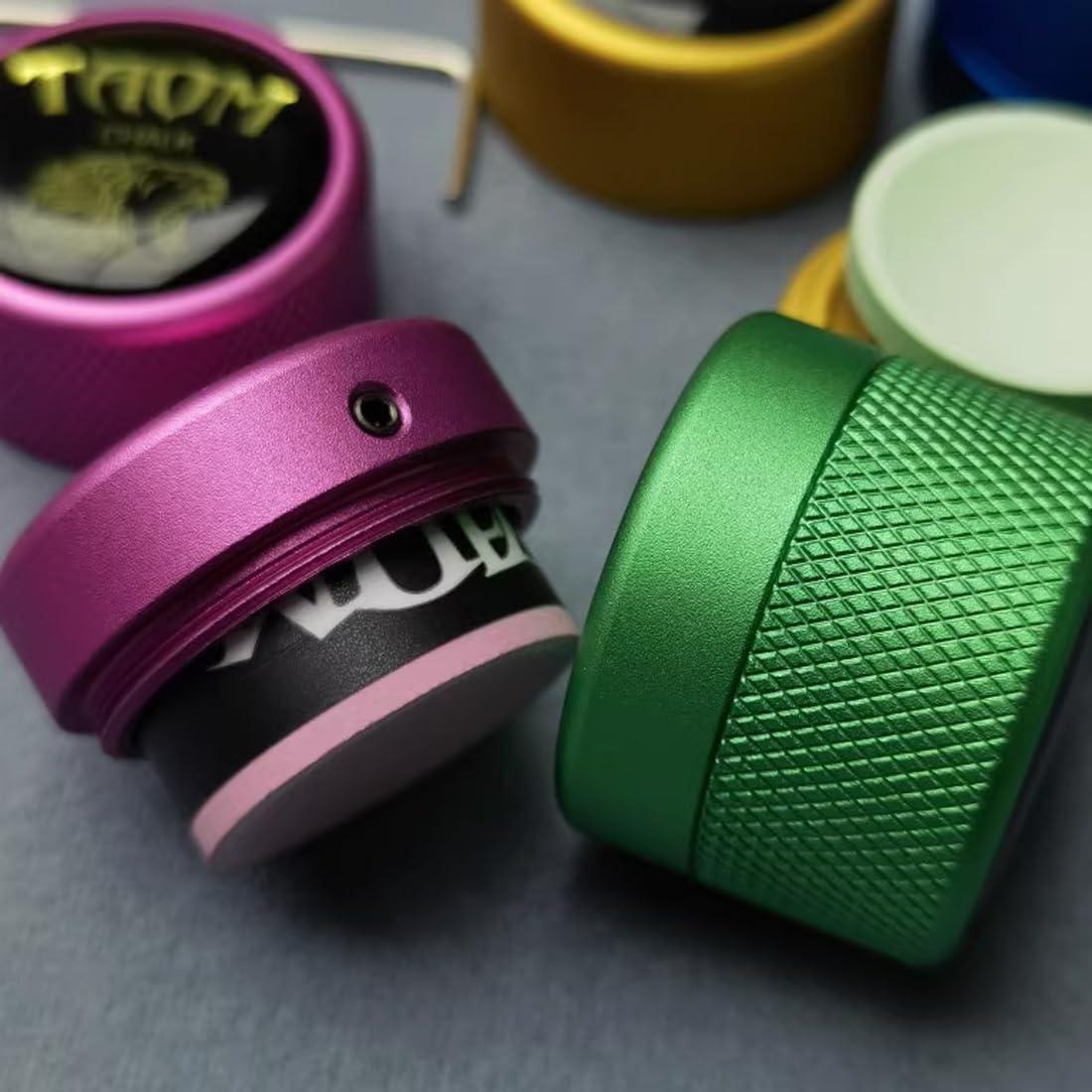 Soporte de Tiza de Billar Redondo Banly Amarillo Magnético