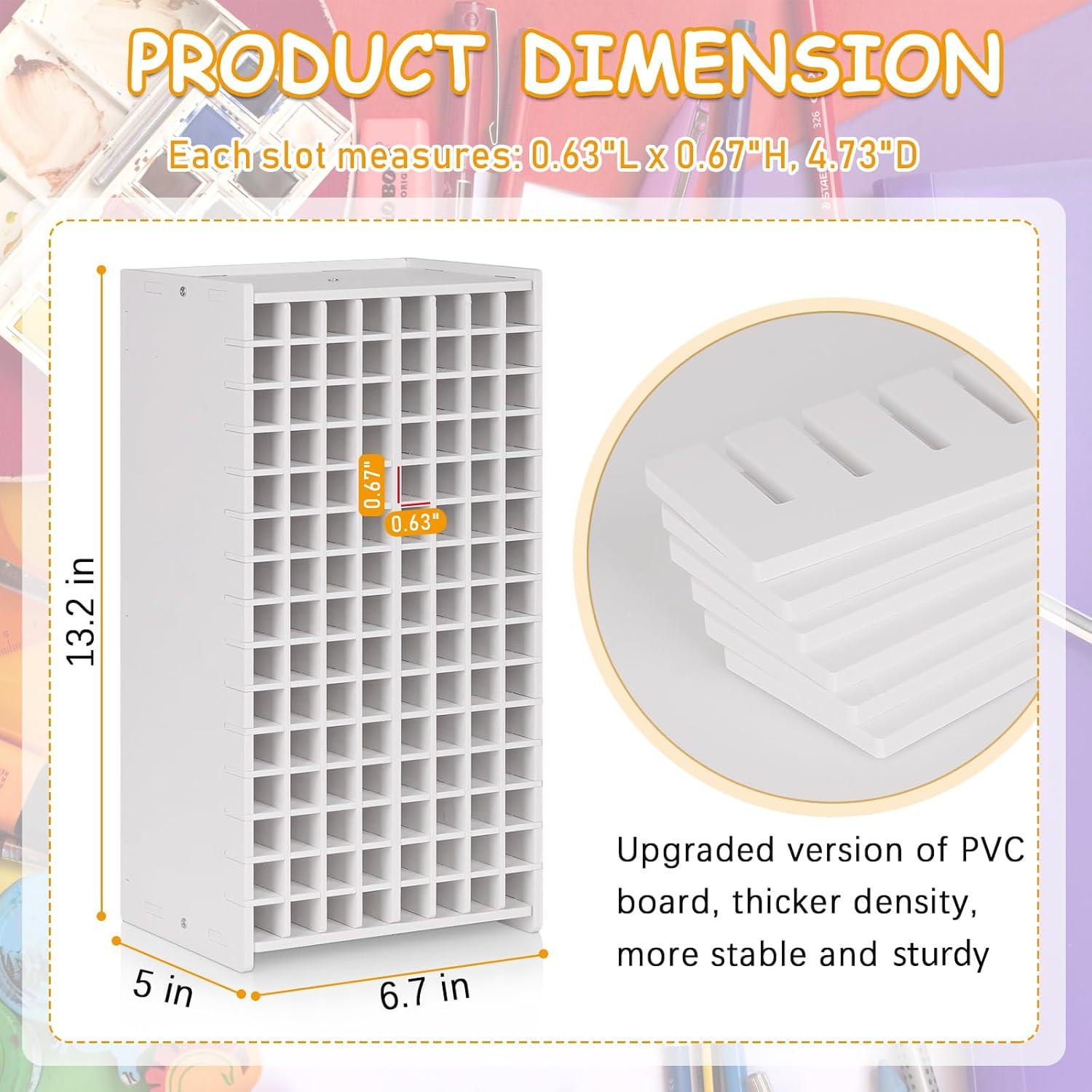 Organizador de Marcadores Loghot 120 Ranuras Blanco Ajustable