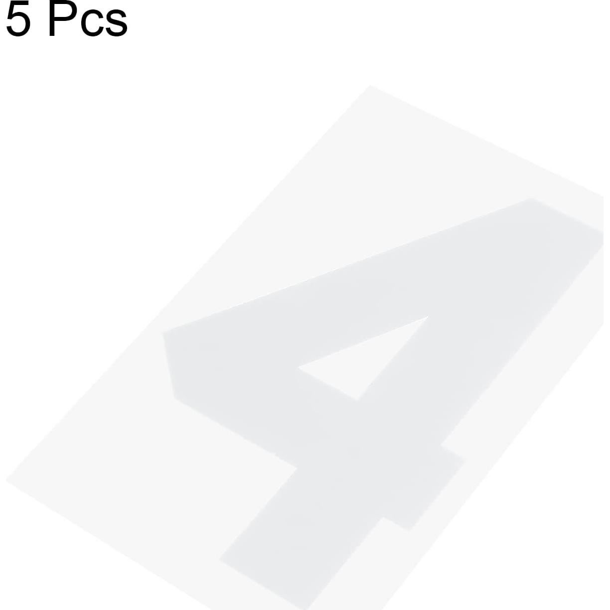 Parche de Número 4 MECCANIXITY 20cm Blanco para Uniforme