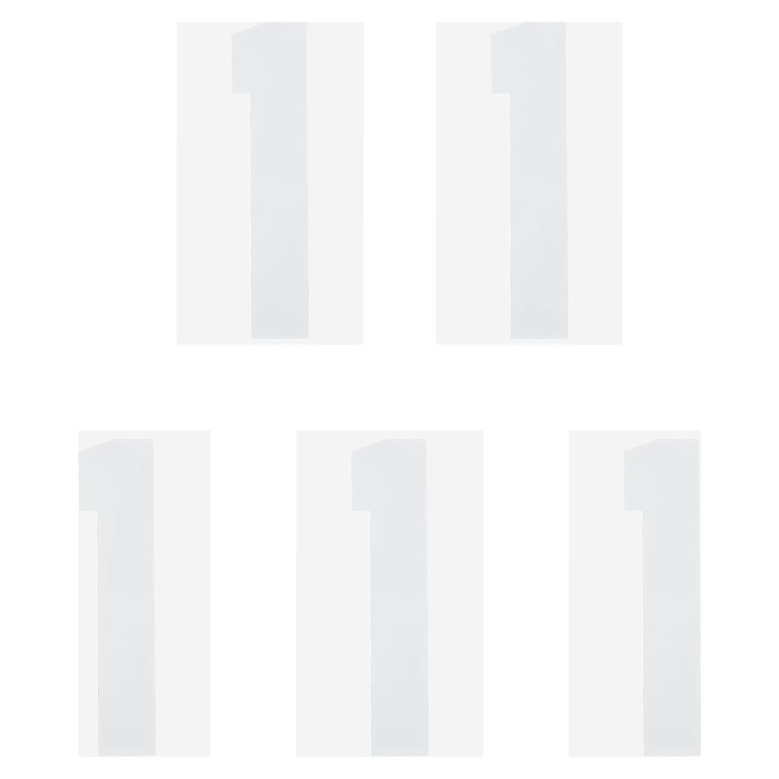 Parche de Número para Planchar MECCANIXITY 20cm Blanco - 5 Piezas