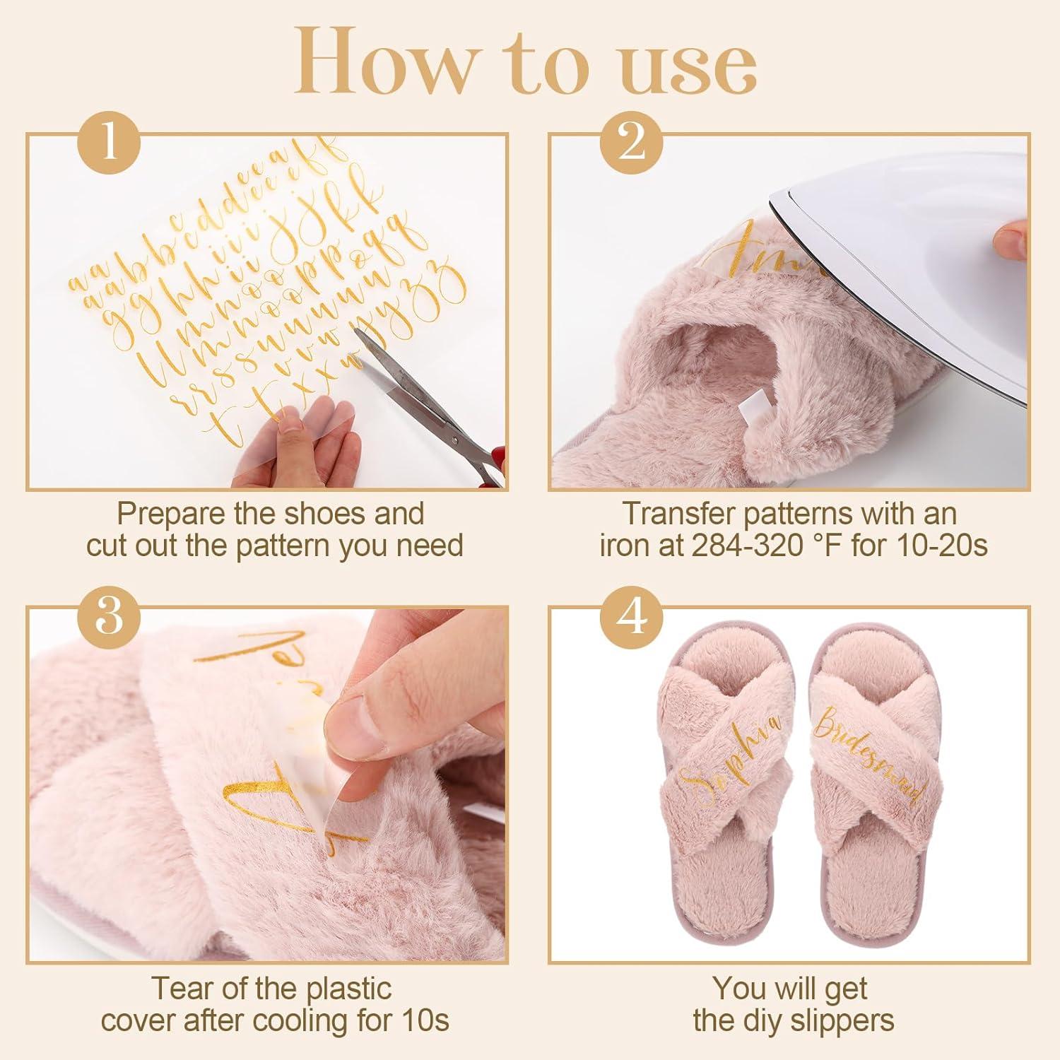 22 Calcomanías de Transferencia de Calor para Pantuflas Honoson