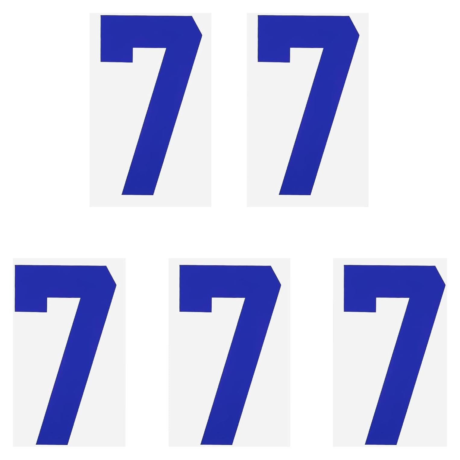 Parche de Número 7 MECCANIXITY 20cm Azul para Uniforme