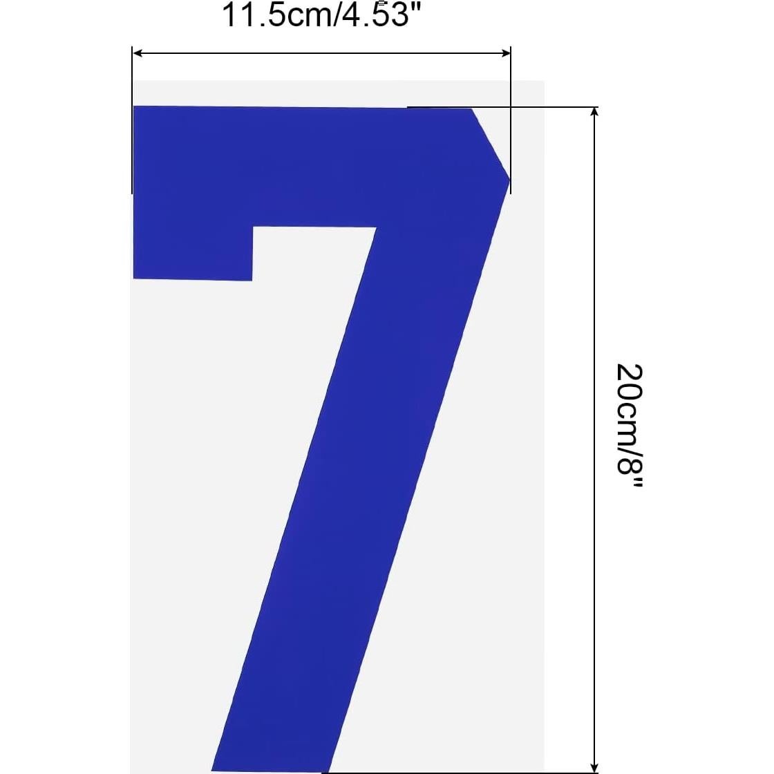 Parche de Número 7 MECCANIXITY 20cm Azul para Uniforme