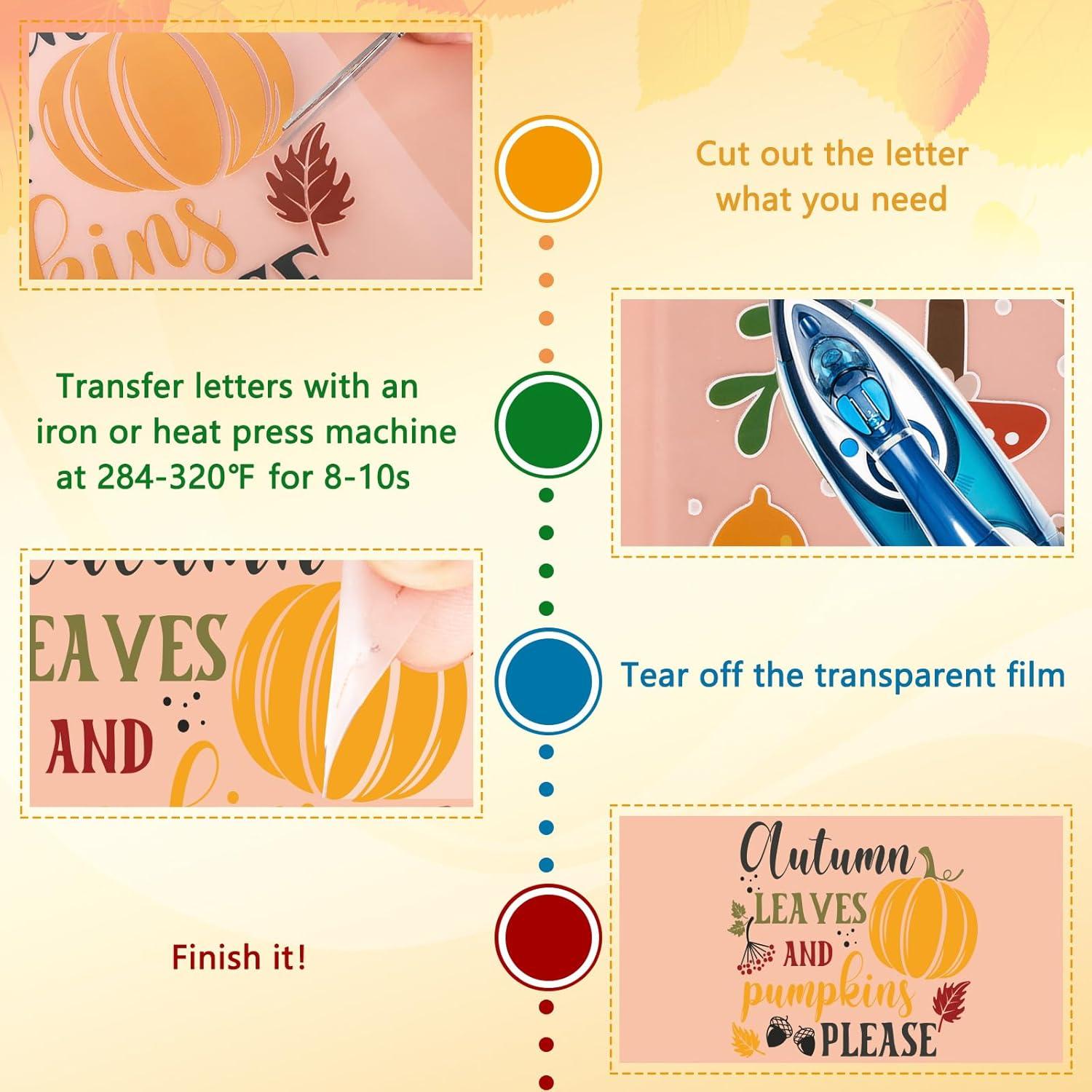 Parches de Transferencia de Calor Whaline 15 Hojas Lectura