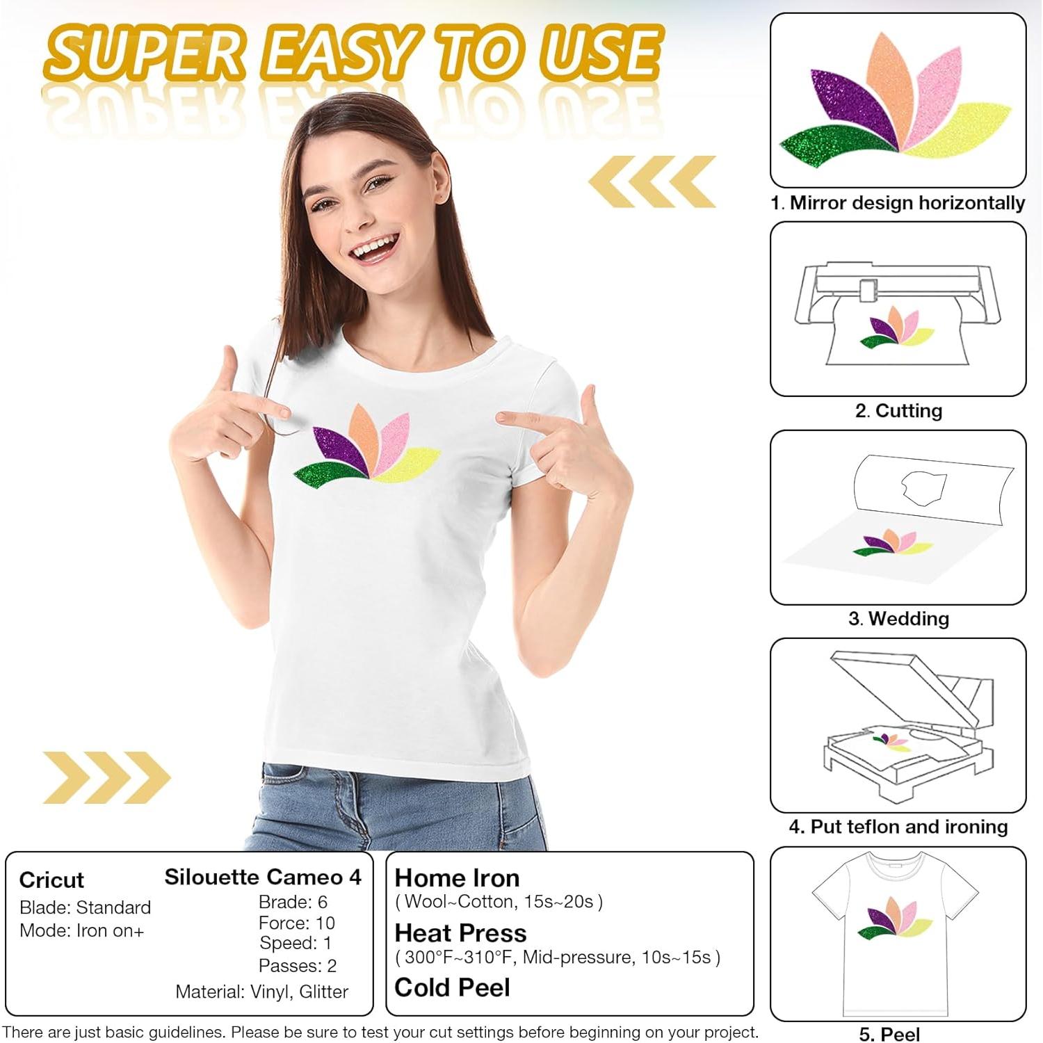 Vinilo de Transferencia Térmica TORC Glitter Negro 30.48 cm x 1.83 m