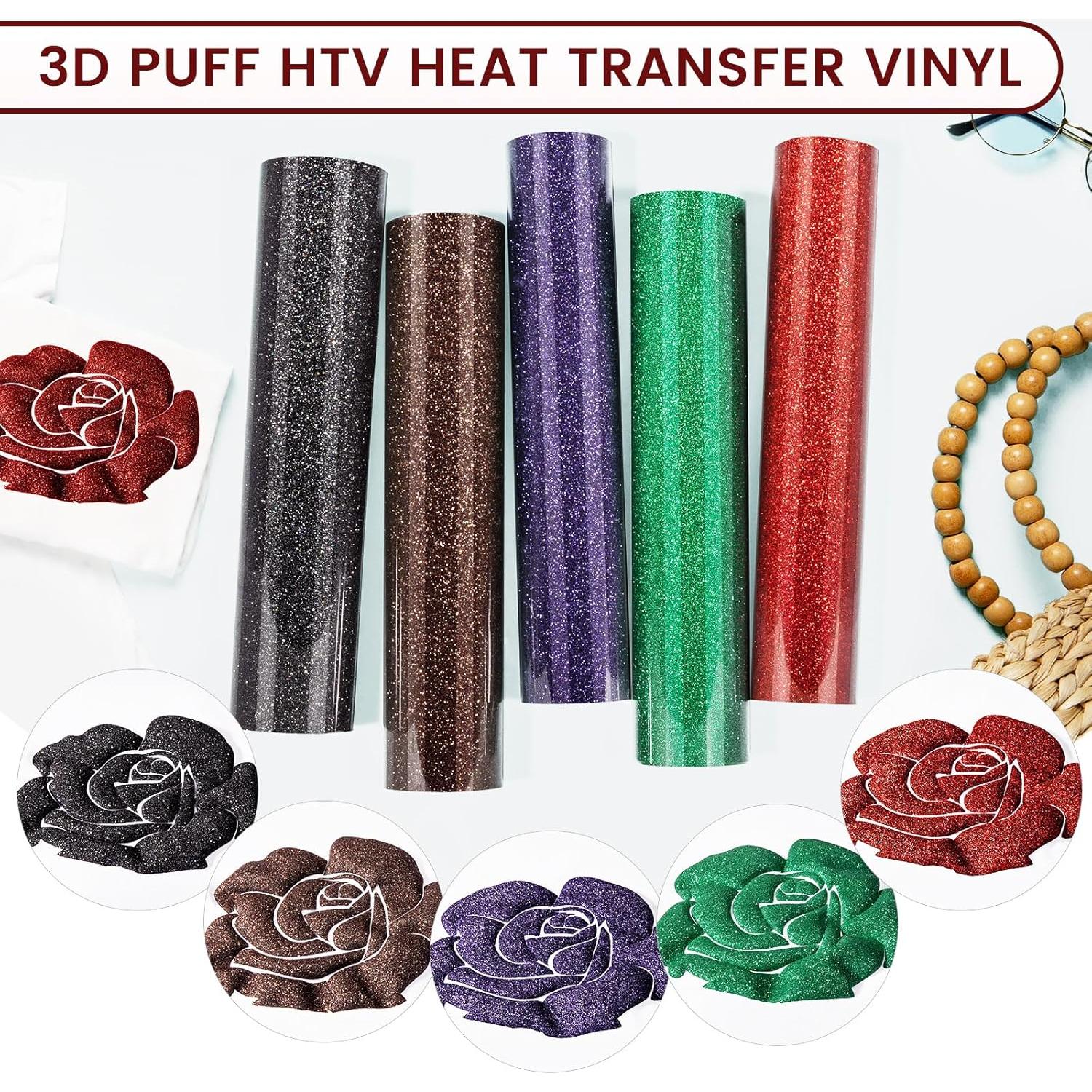 Vinilo de Transferencia de Calor Puff Brillante Rojo 1m x 25cm