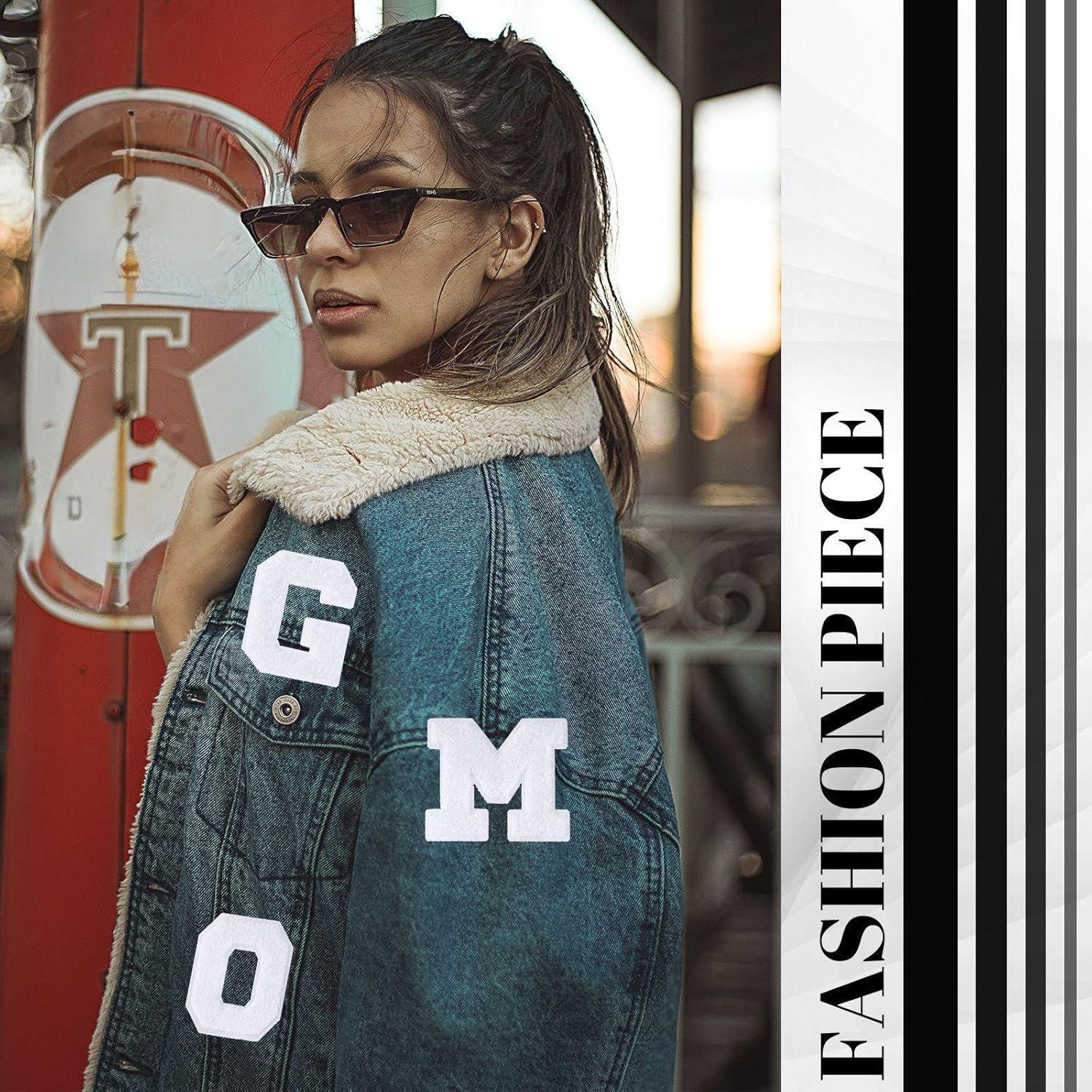 104 Parches de Letras Chenille Jutom para Planchar Blancos