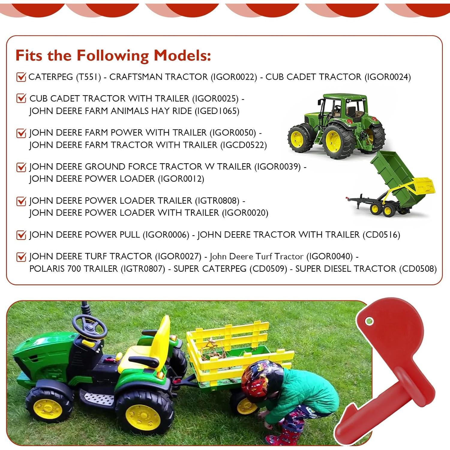 Pasador de Enganche de Remolque Peg Perego John Deere