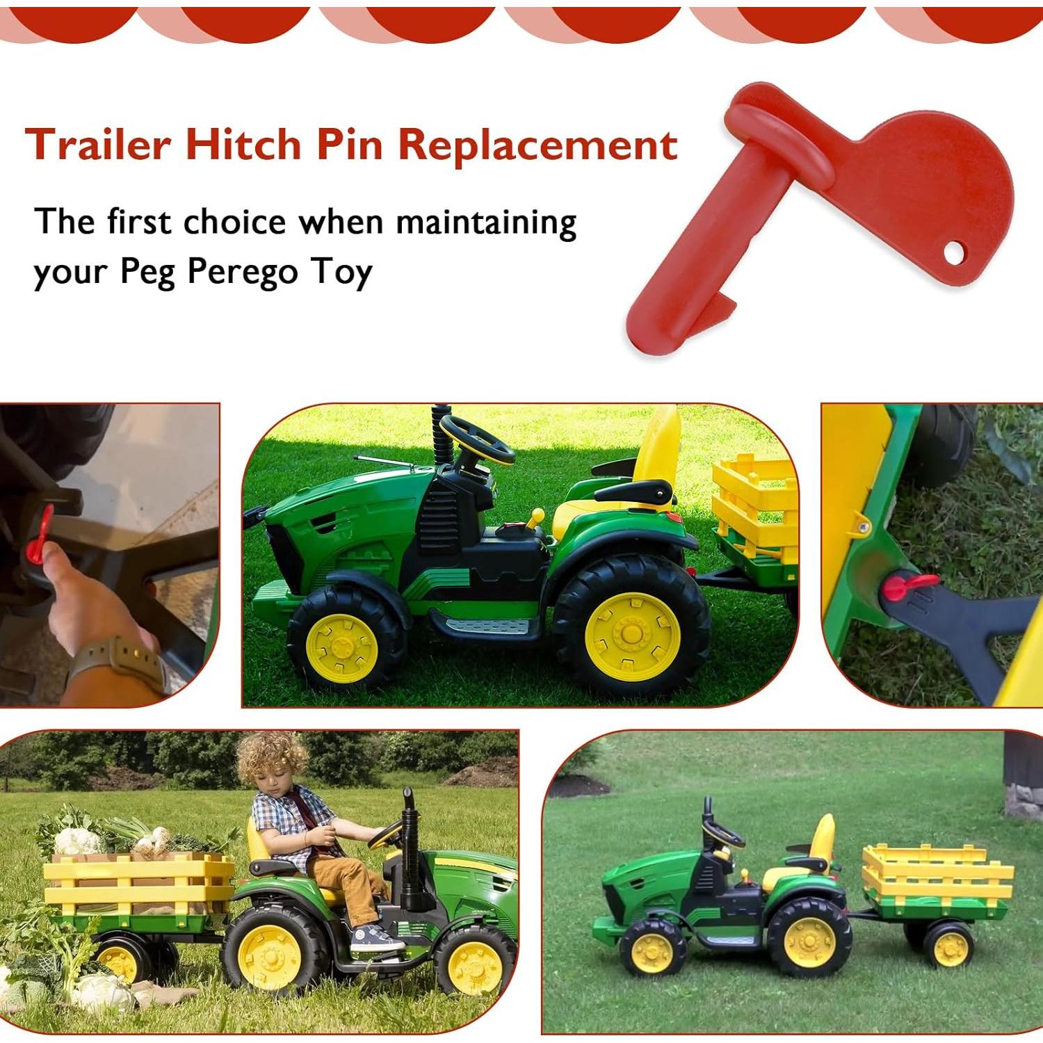 Pasador de Enganche de Remolque Peg Perego John Deere