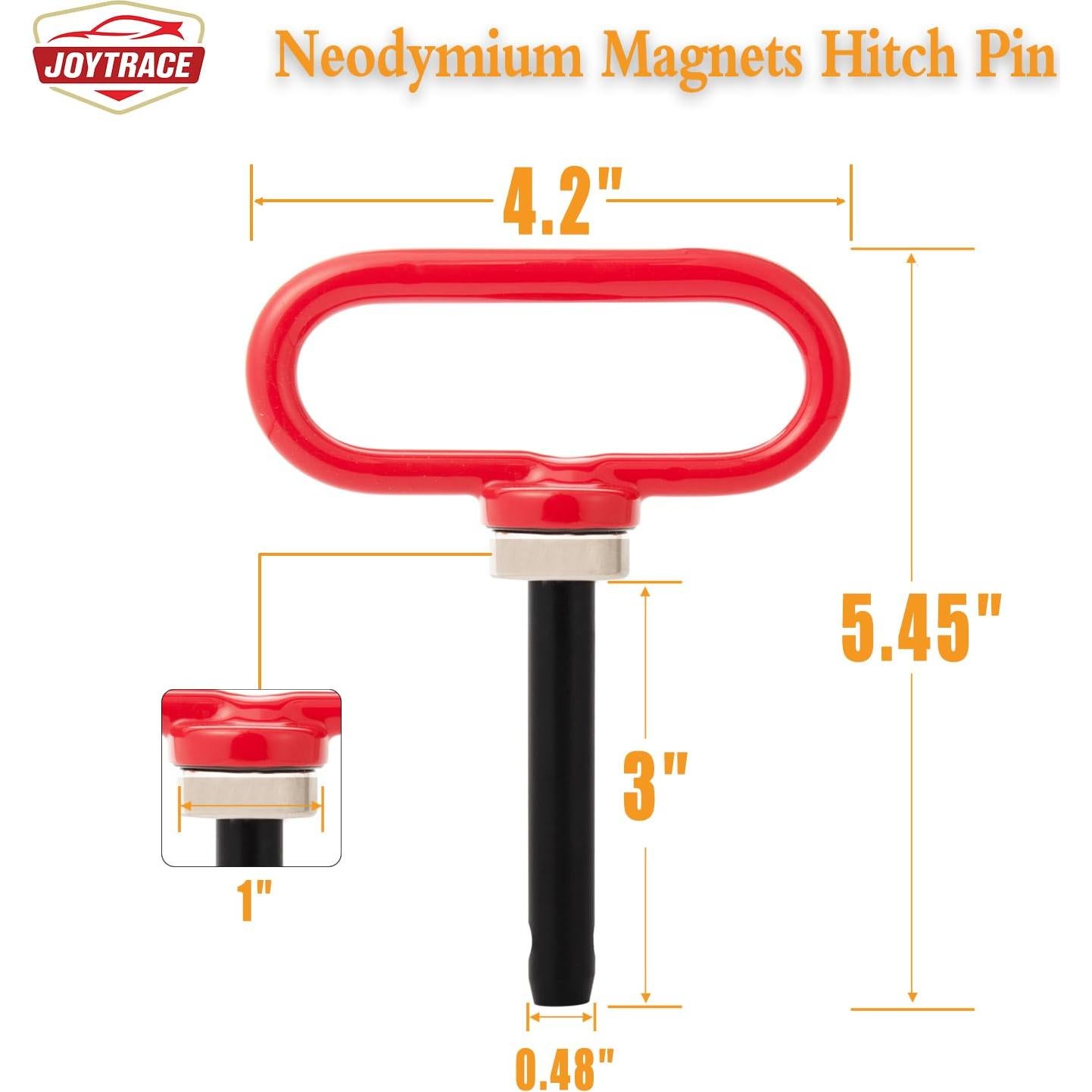 Pasador Magnético de Enganche Joytrace para Remolque de Cortacésped