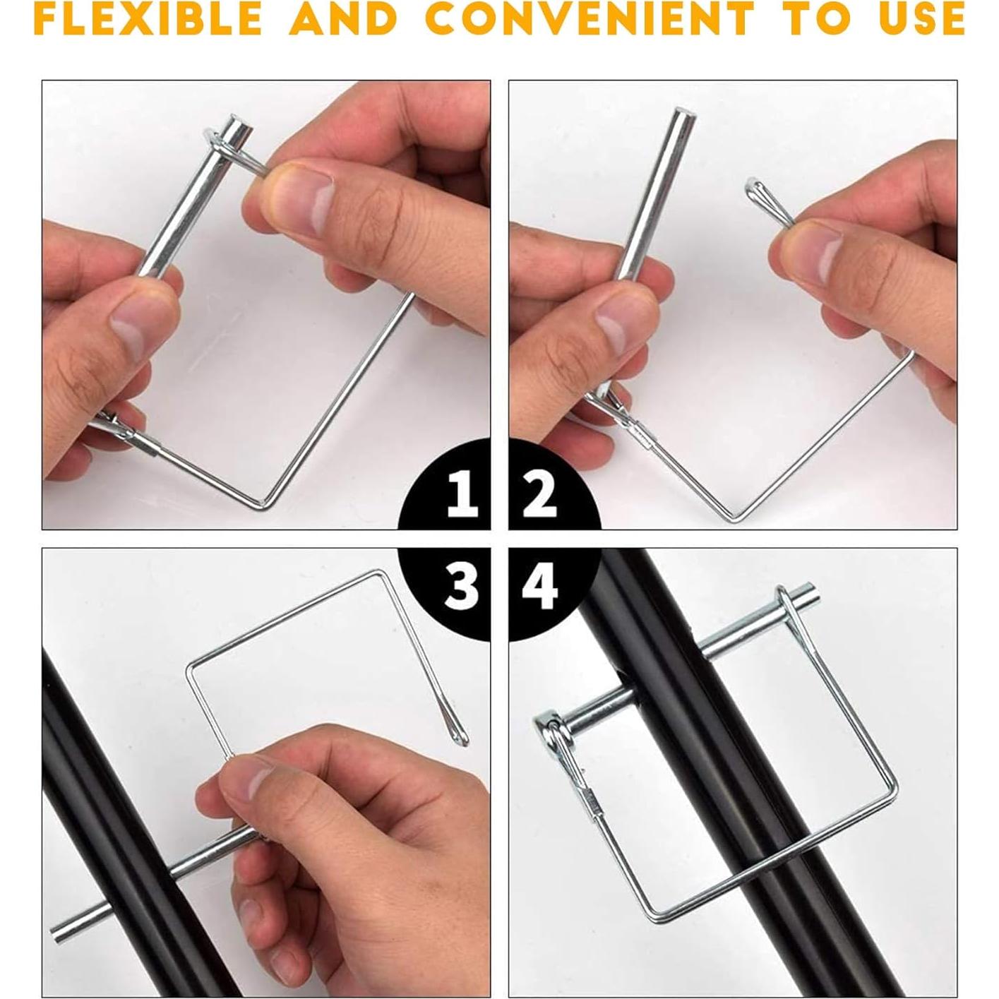 10 Pasadores de Acoplador de Remolque YTKO 8-12mm Galvanizados