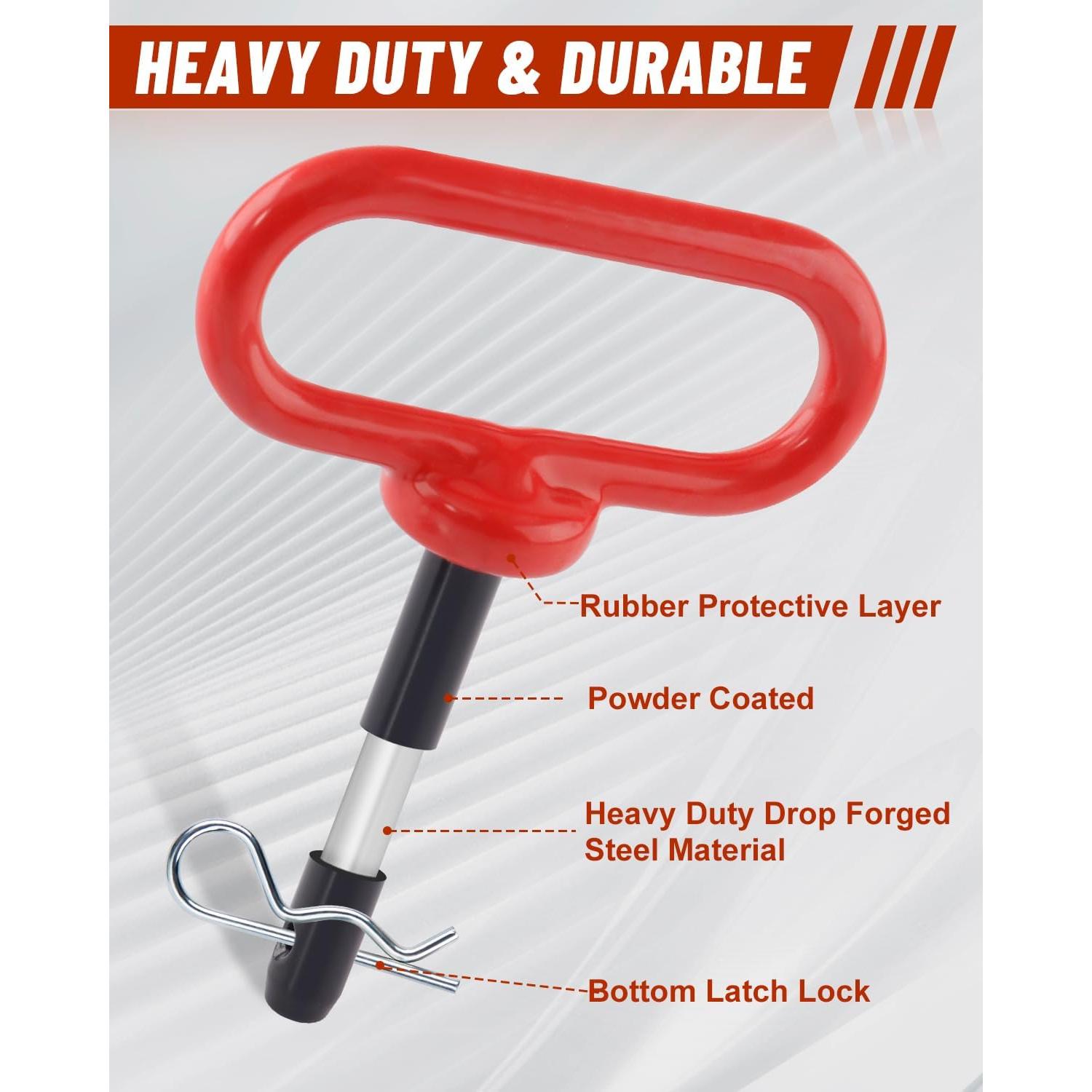 Pasador de Enganche EilxMag 1/2" x 3" Rojo 2-Pack 680kg