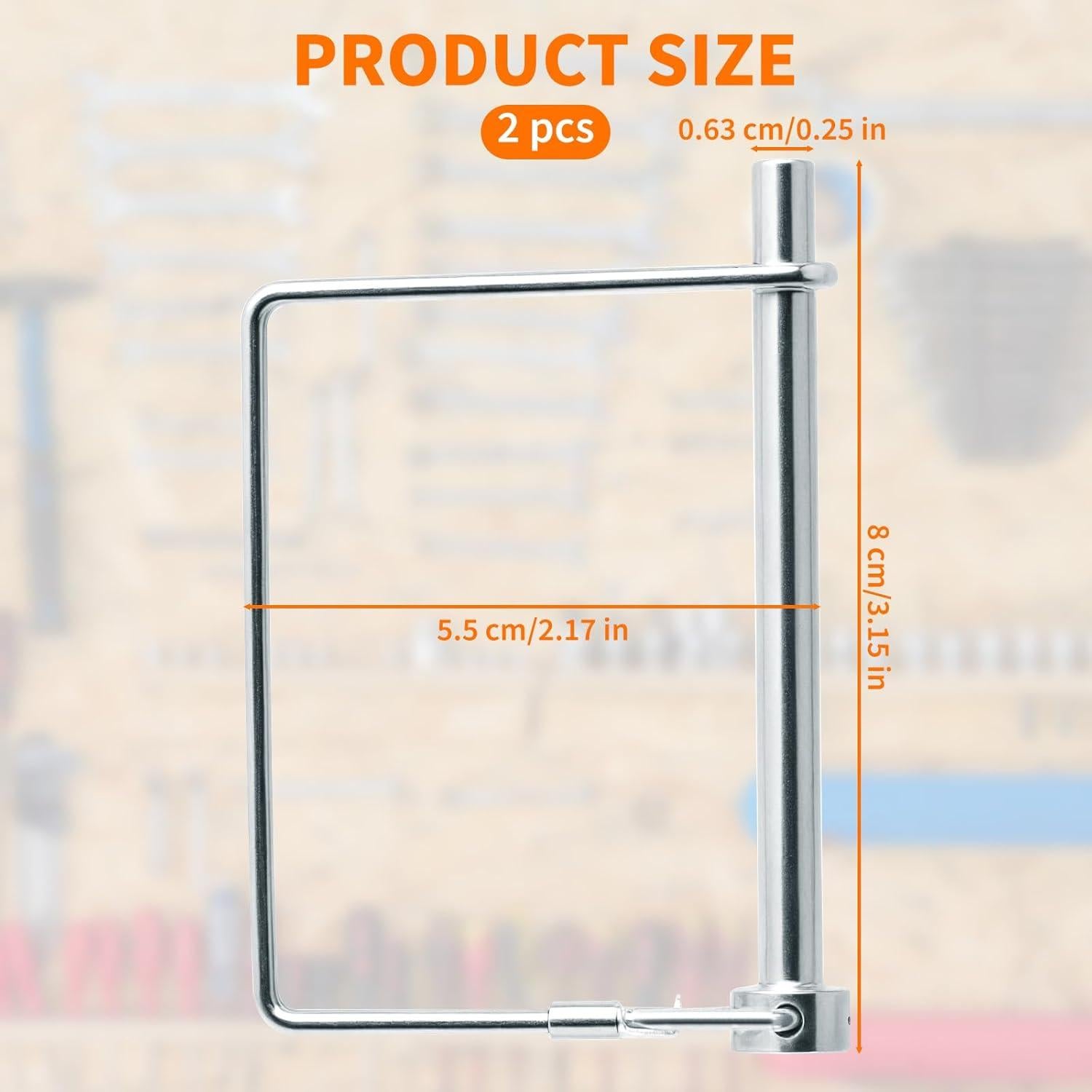 Pasador de Enganche Cuadrado 2 Pcs LUSTRIB 14x20 cm Acero