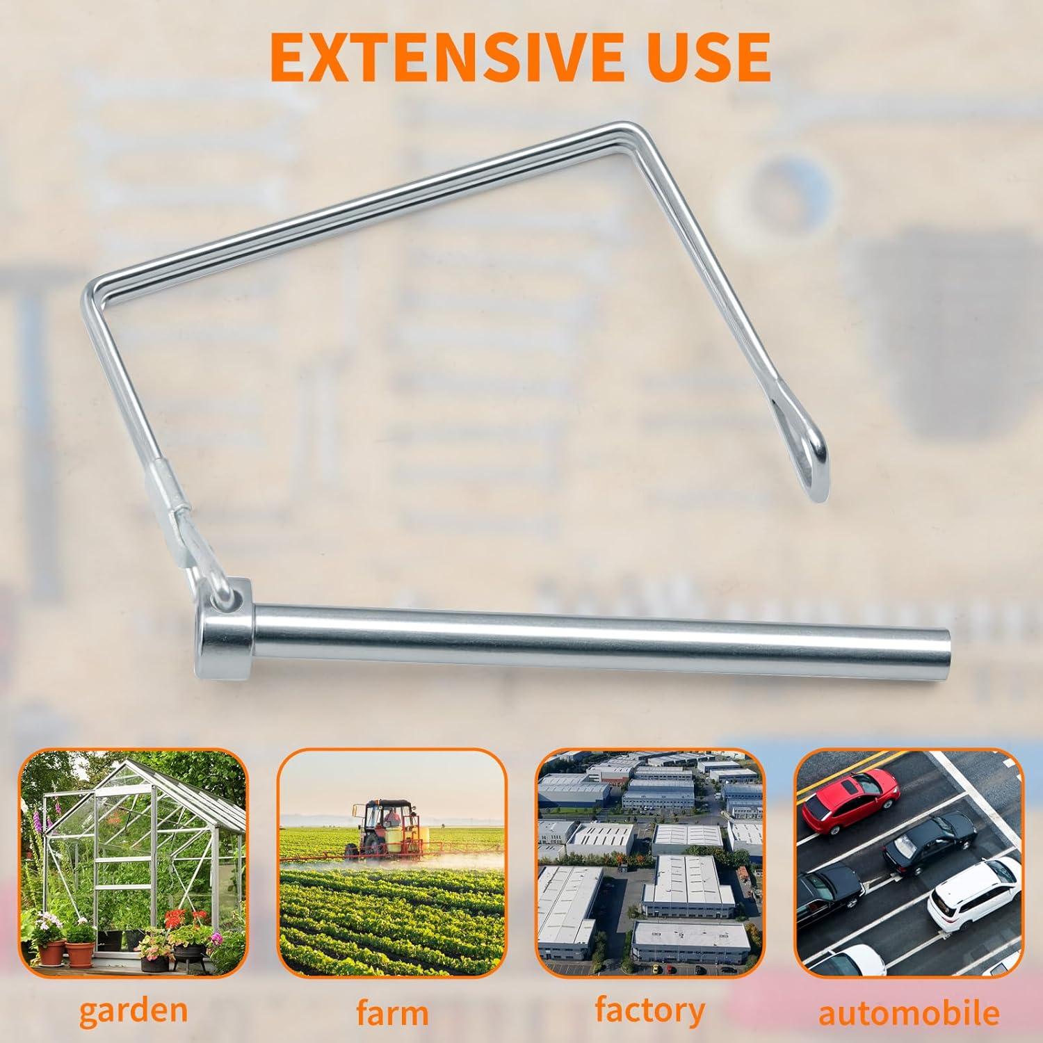 Pasador de Enganche Cuadrado 2 Pcs LUSTRIB 14x20 cm Acero