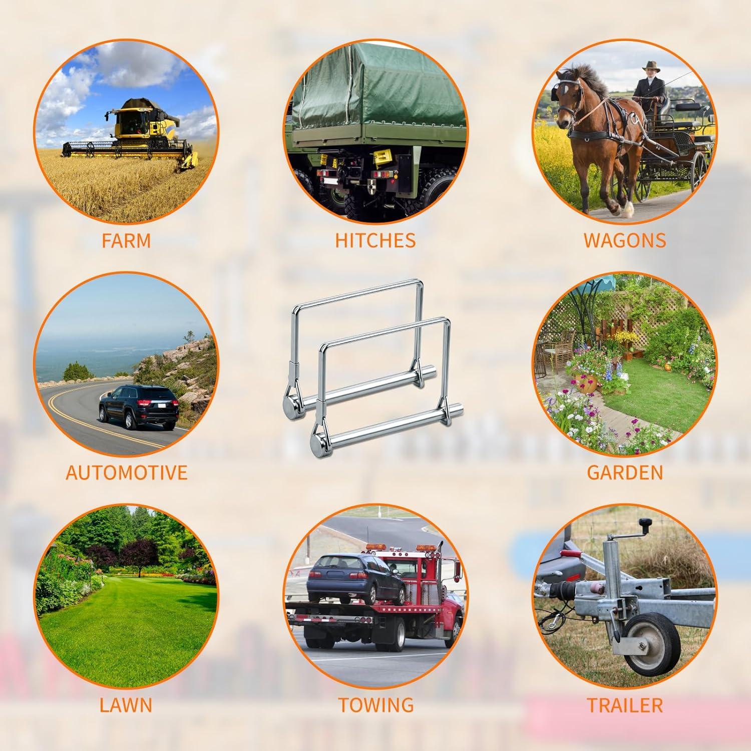 Pasador de Enganche Cuadrado 2 Pcs LUSTRIB 14x20 cm Acero