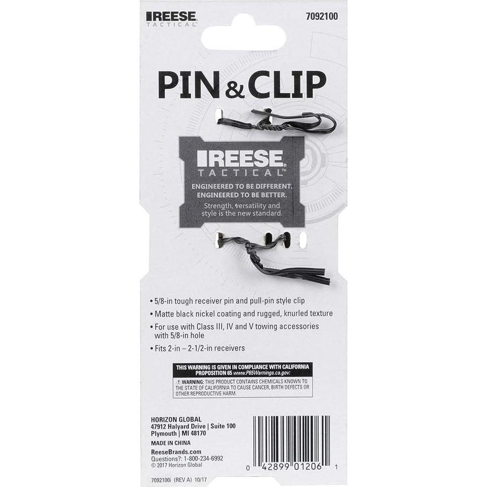 Pasador y Clip Táctico Reese Towpower 7092100 5/8" Pewter