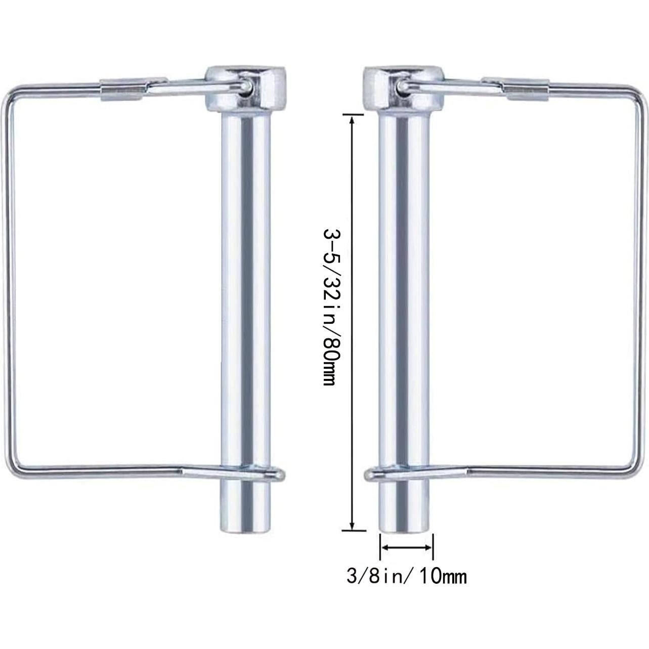 Pasador de Enganche Truleego 3/8" x 8 cm Acero Galvanizado 2 Pzas