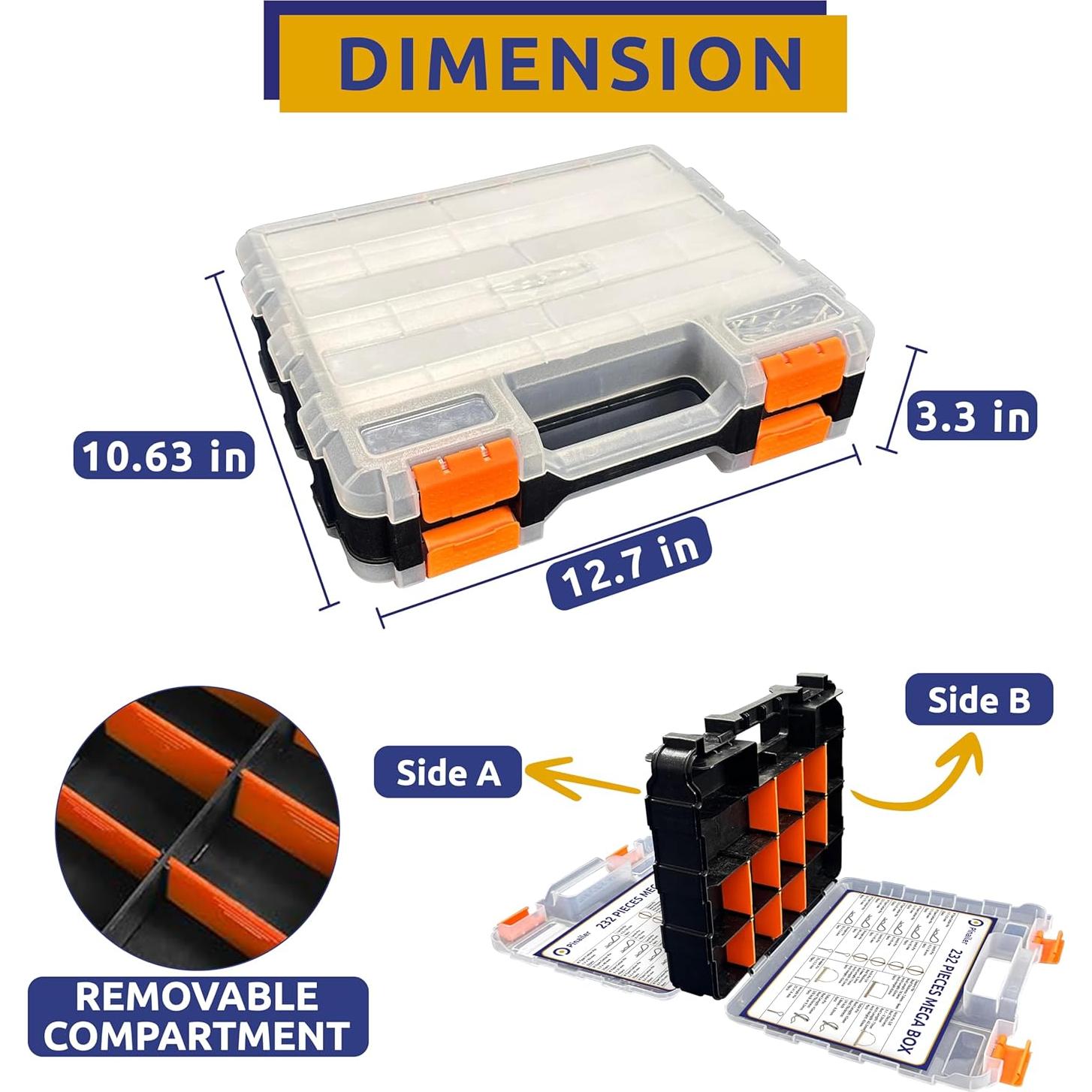 Kit de Pasadores y Clips para Remolque 232 Pcs PINAILER