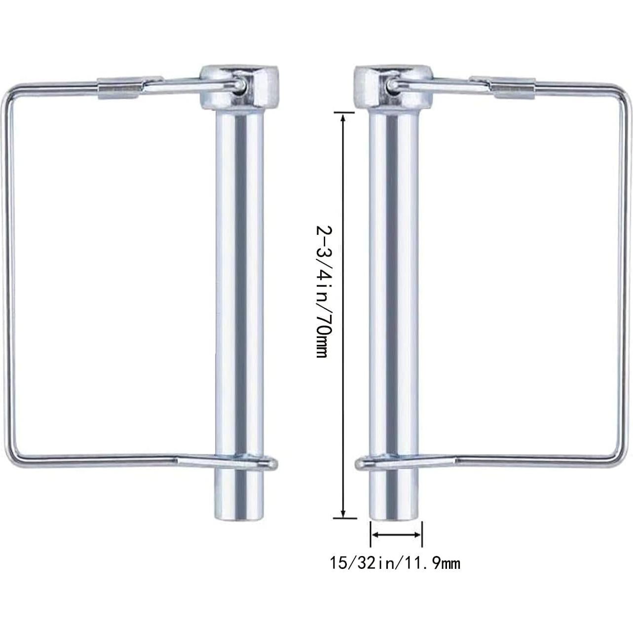 Paquete de 2 pines de bloqueo de remolque Truleego 7cm
