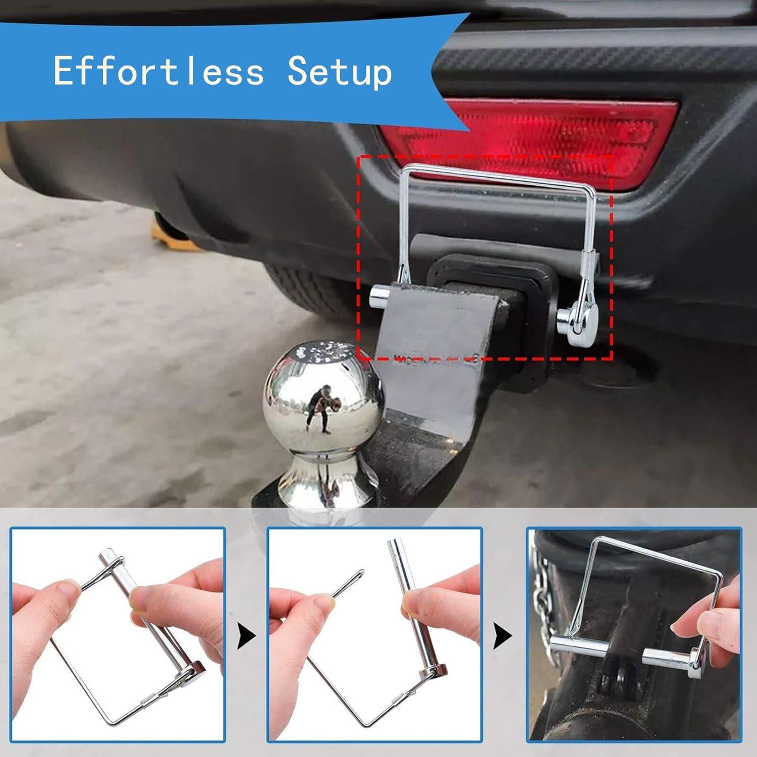 Paquete de 2 pines de bloqueo de remolque Truleego 7cm