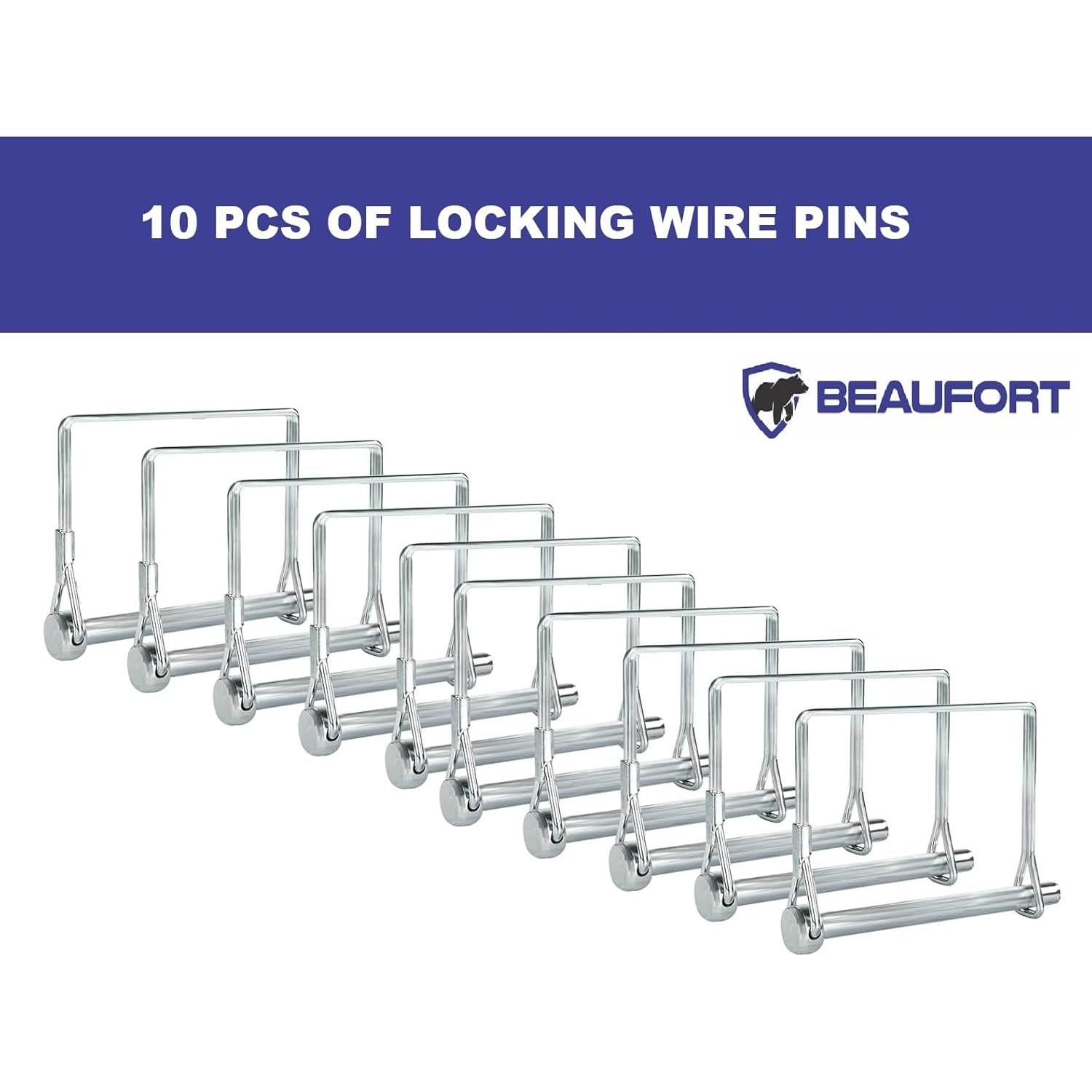 10 Piezas Pin de Bloqueo de Eje Cuadrado 6.3mm x 70mm BEAUFORT