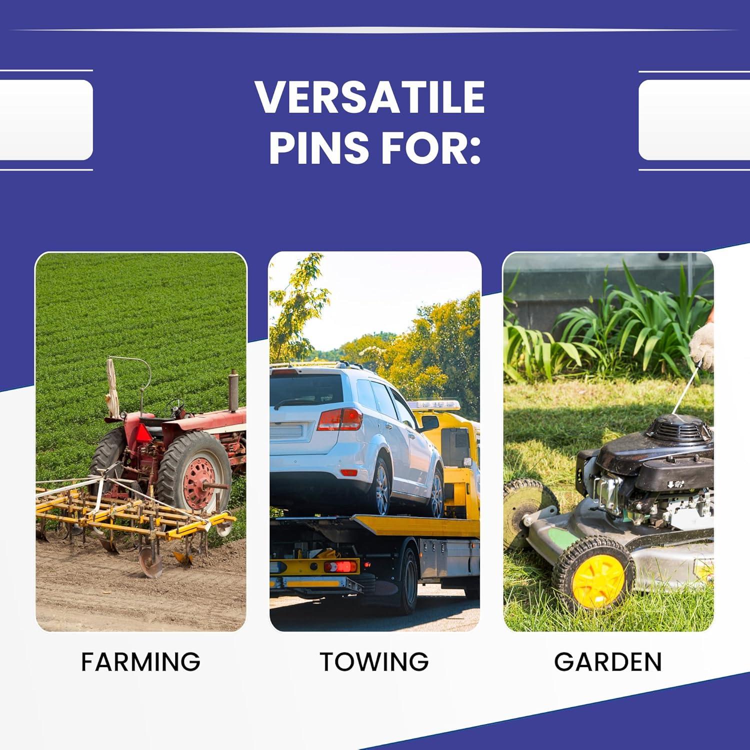 10 Piezas Pin de Bloqueo de Eje Cuadrado 6.3mm x 70mm BEAUFORT