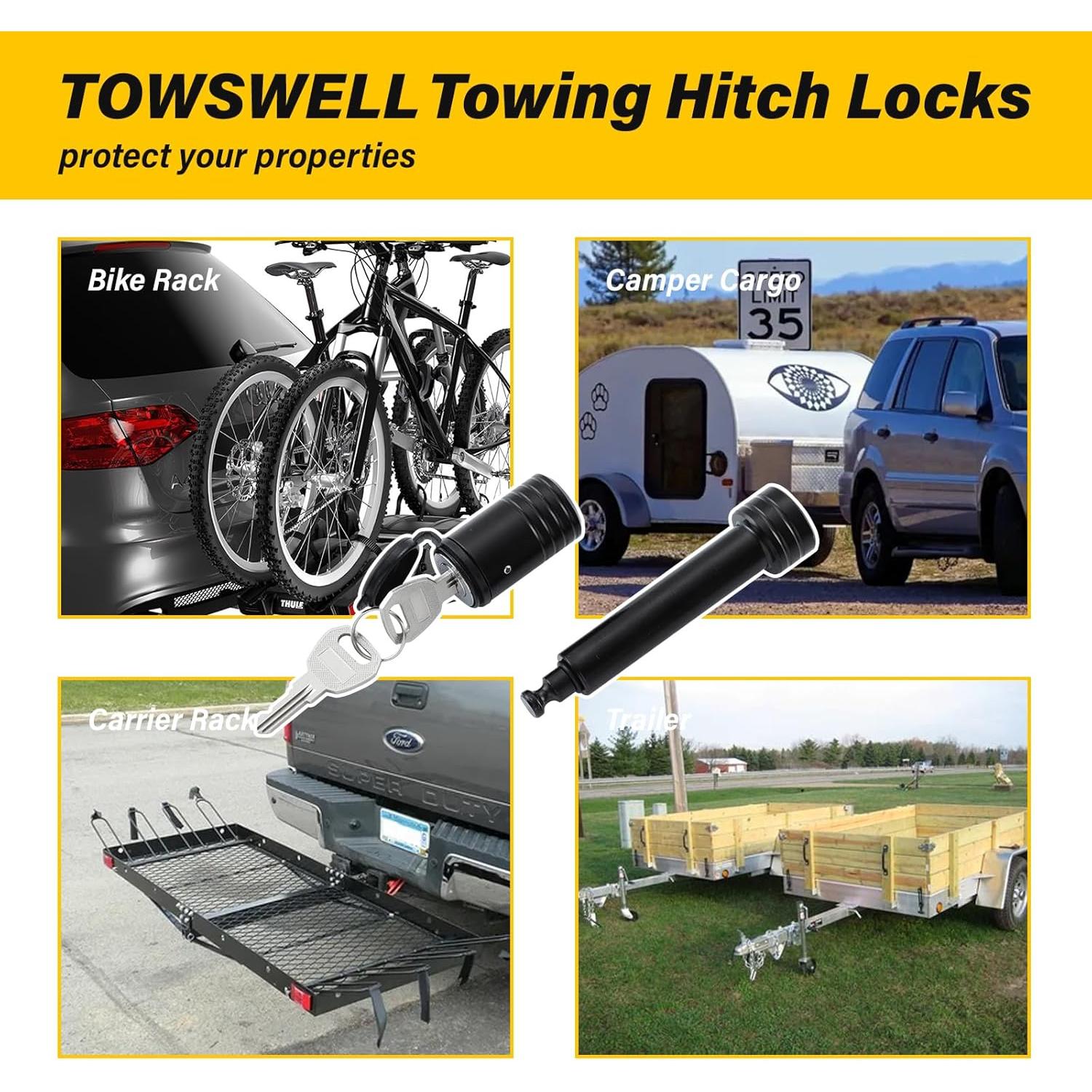 Cerradura de Enganche de Remolque TOWSWELL 5/8" para Clase III IV