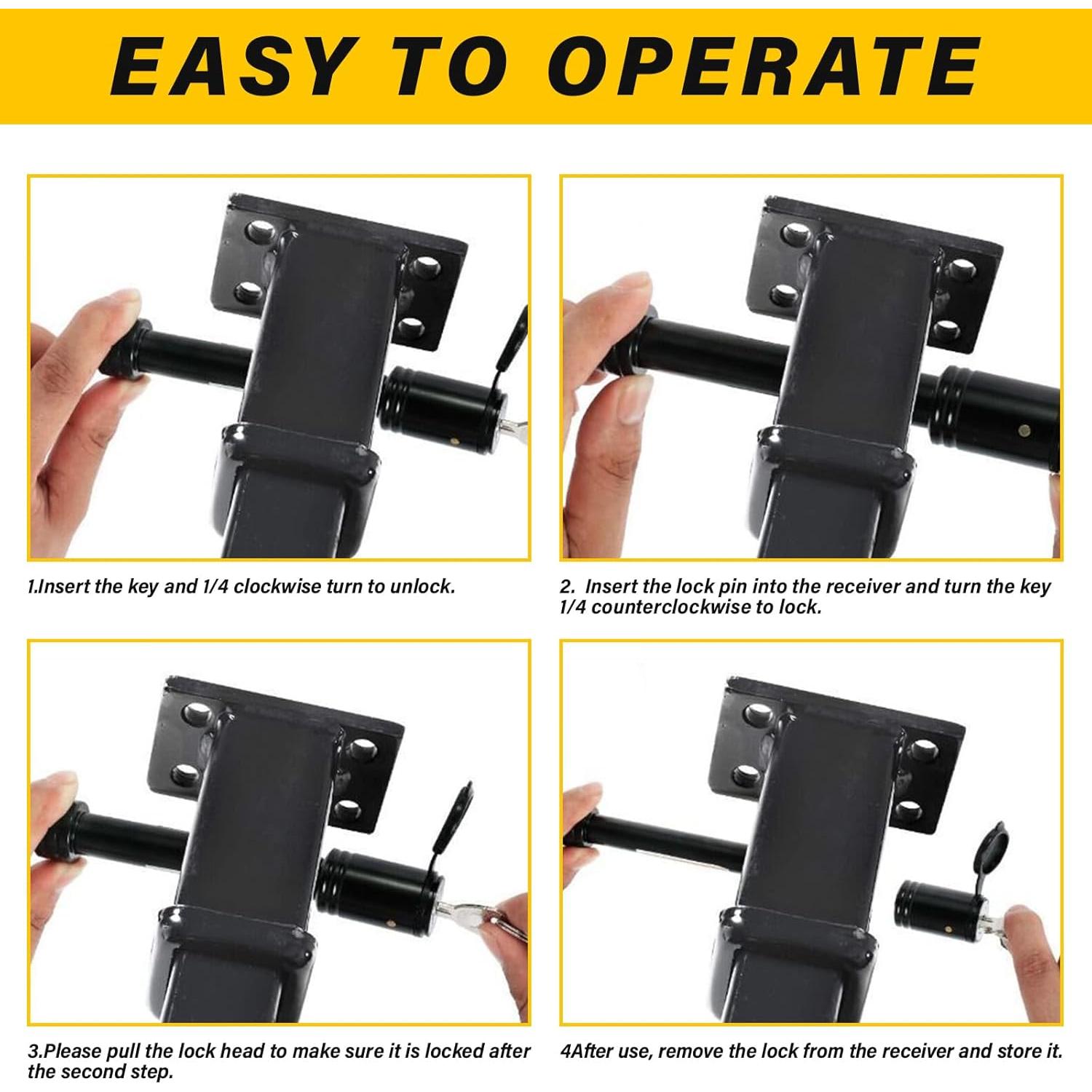 Cerradura de Enganche de Remolque TOWSWELL 5/8" para Clase III IV