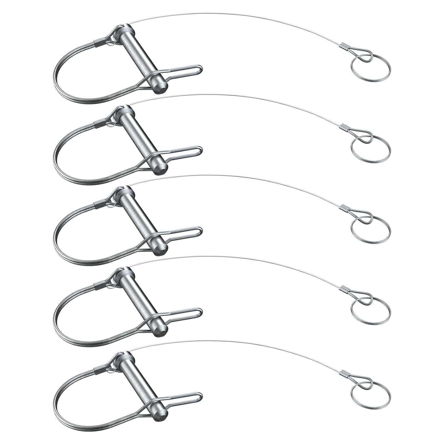 Pasador de Acoplador de Remolque HILILON 8mm x 45mm con Clip