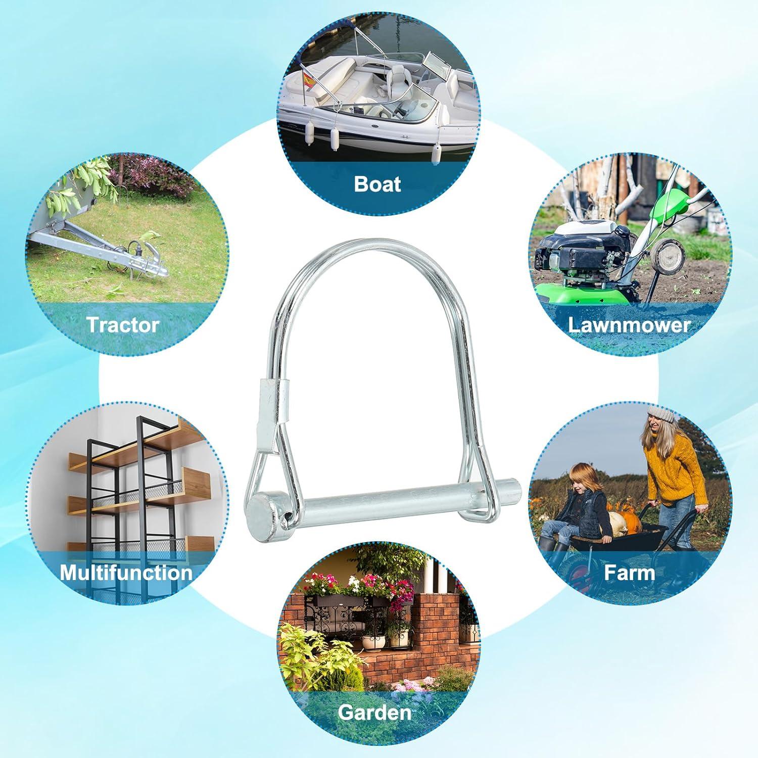 Pasador de Acoplador PATIKIL 9.2mm x 60mm - 4 Pcs Seguridad