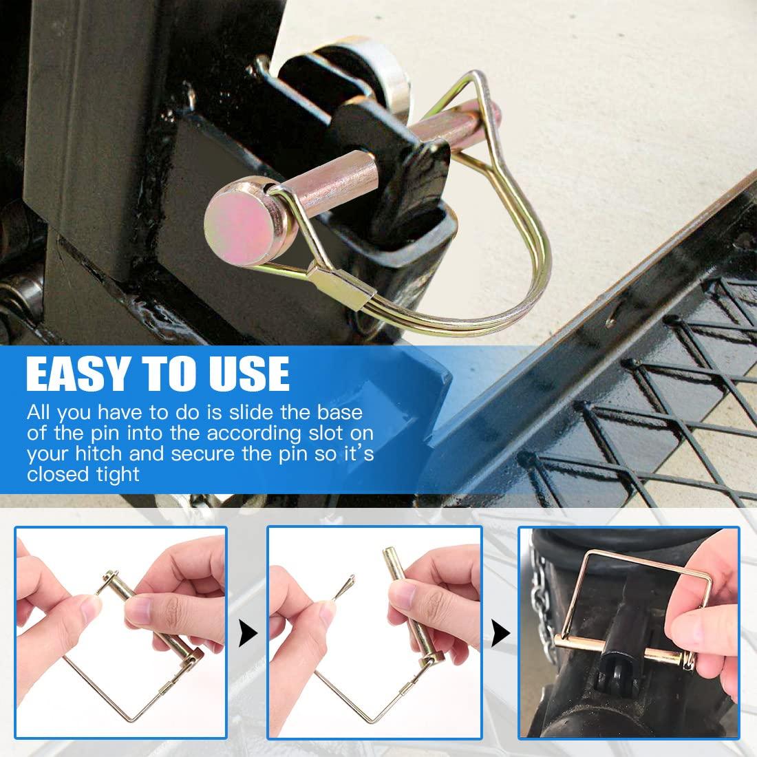 Kit de Pines PTO Glarks 20 Pcs Acero Zincado para Jardín